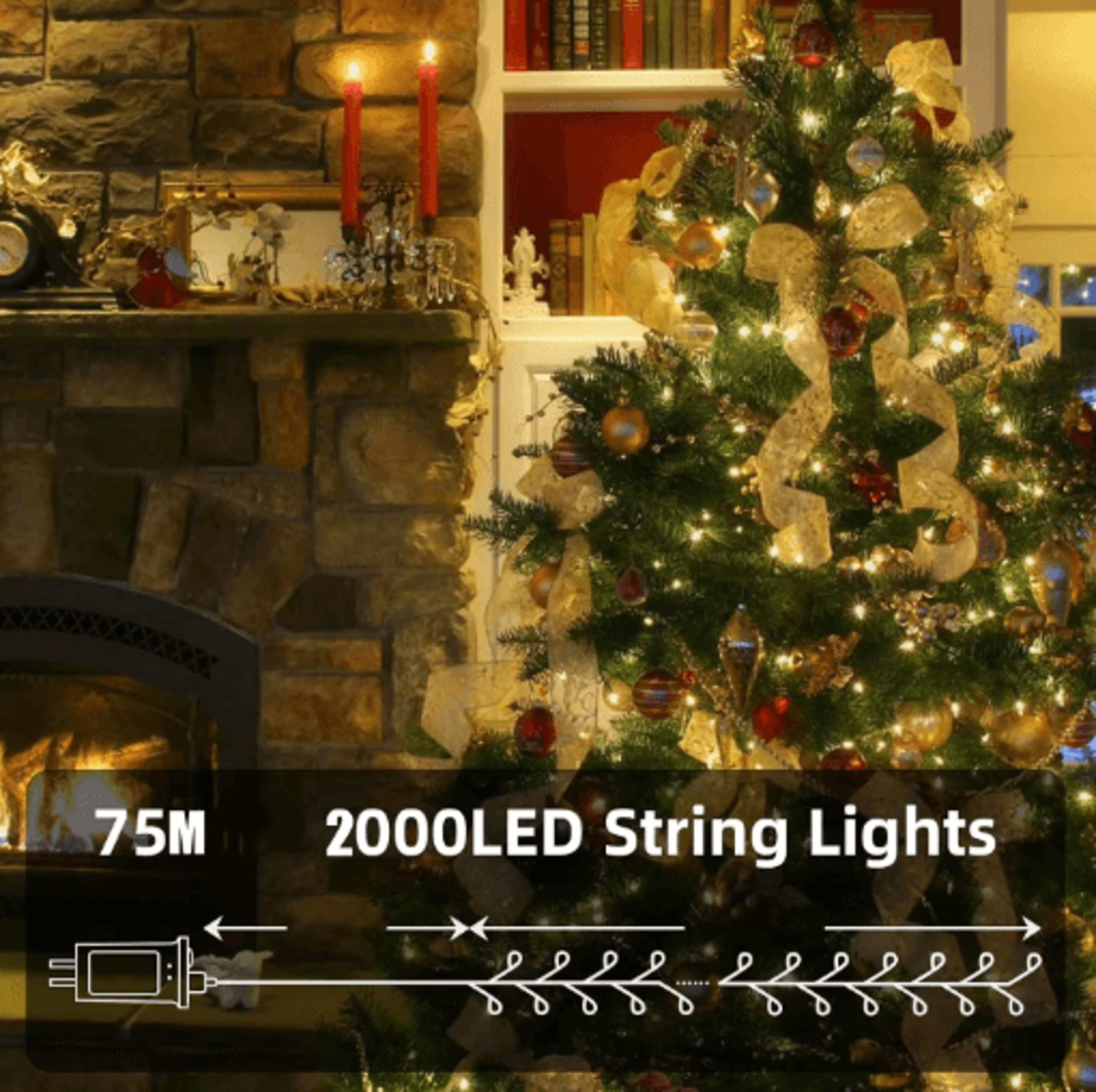 Outdoor Remote Control Copper Wire String Lights Starry Sky Decorative LED Lights 4