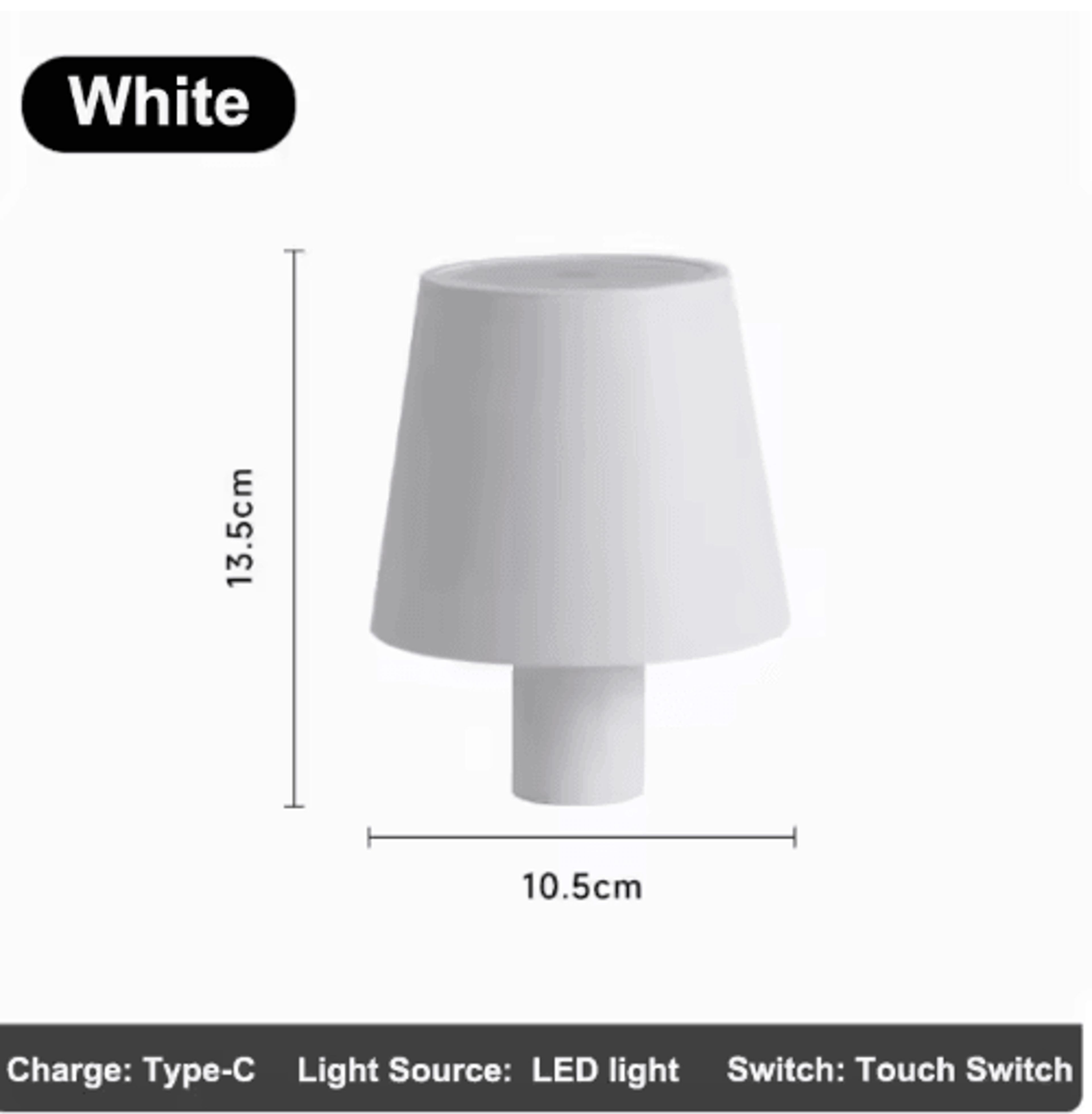 Wireless LED Bottle Table Lamp Touch Control Rechargeable Bar Light 6