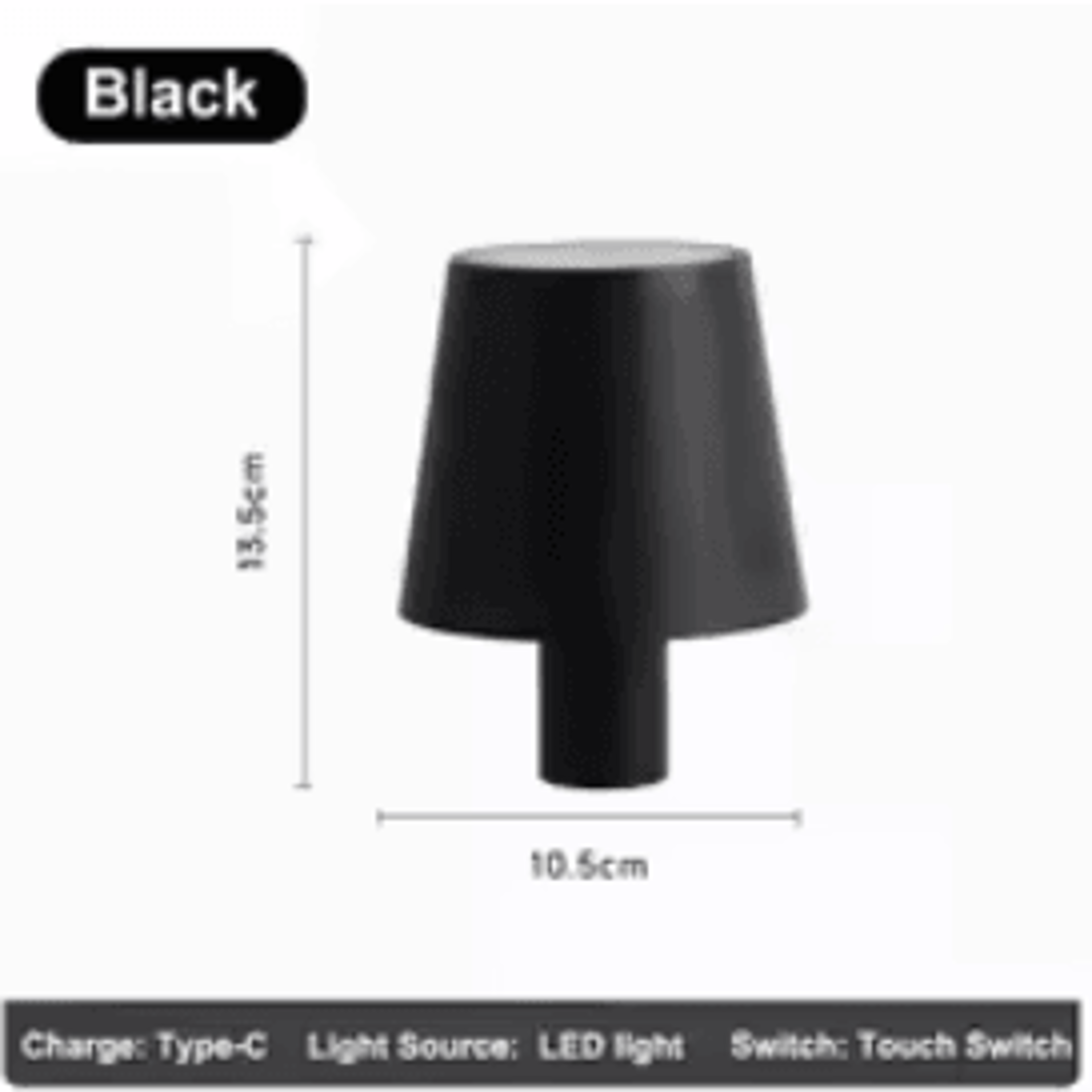 Wireless LED Bottle Table Lamp Touch Control Rechargeable Bar Light 7