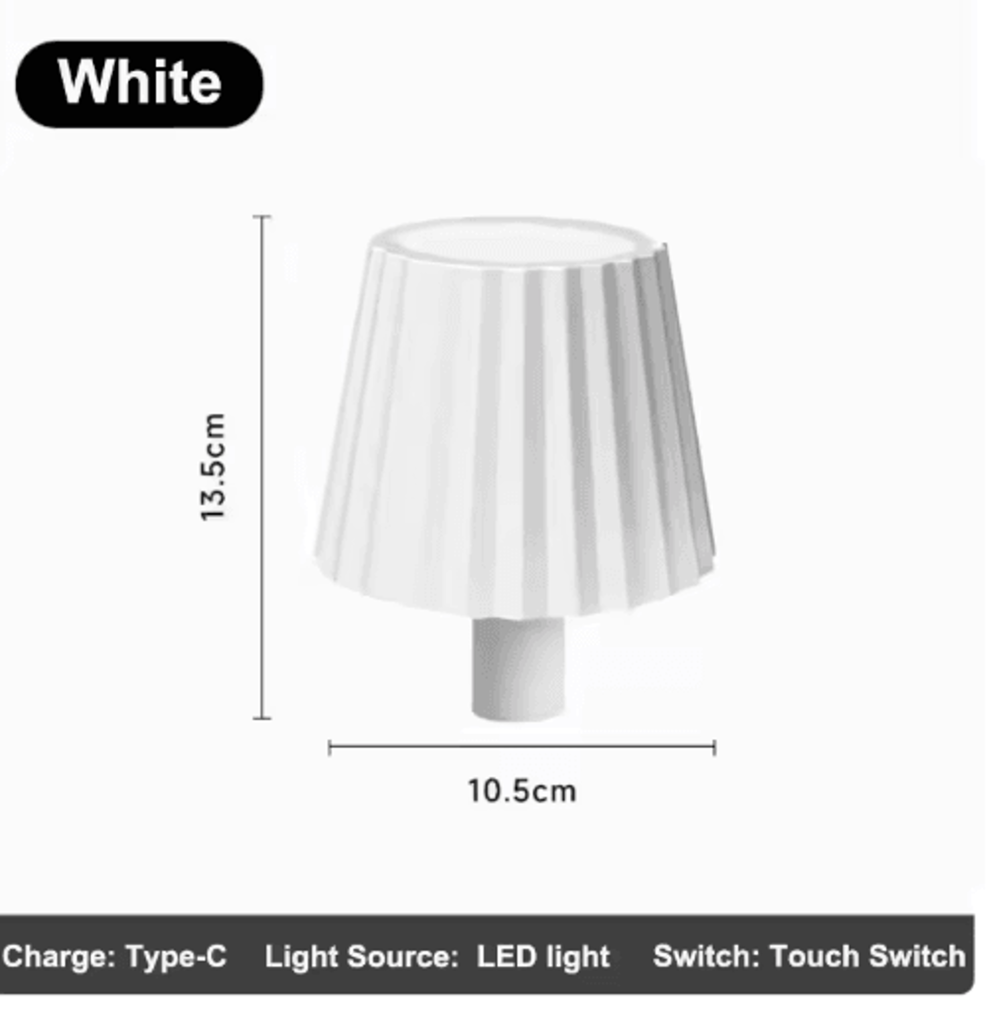 Wireless LED Bottle Table Lamp Touch Control Rechargeable Bar Light 8