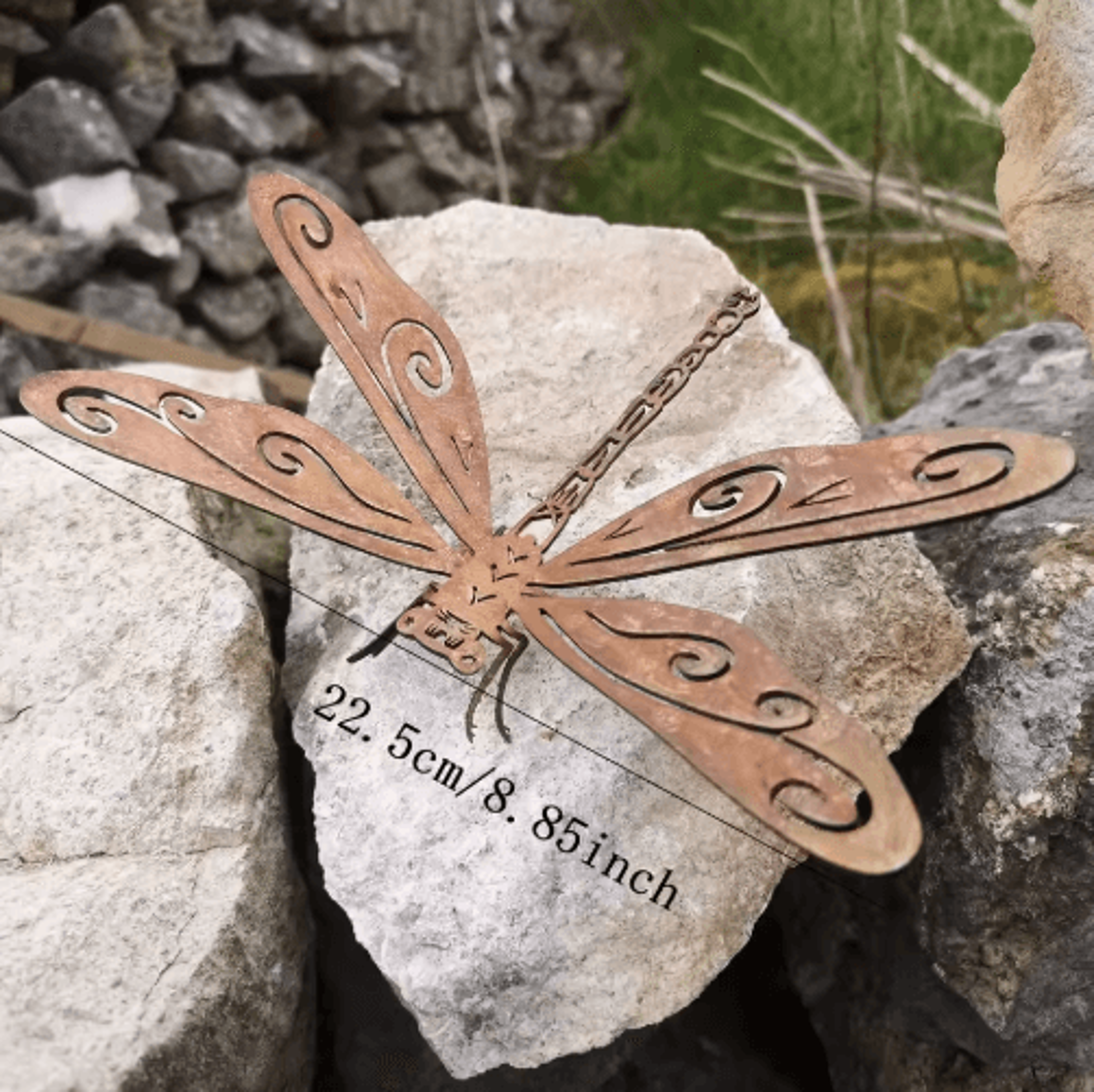 RustWing Metal Dragonfly Garden Decor  Rustic Dragonfly Garden Sculpture For Outdoor Yard 1