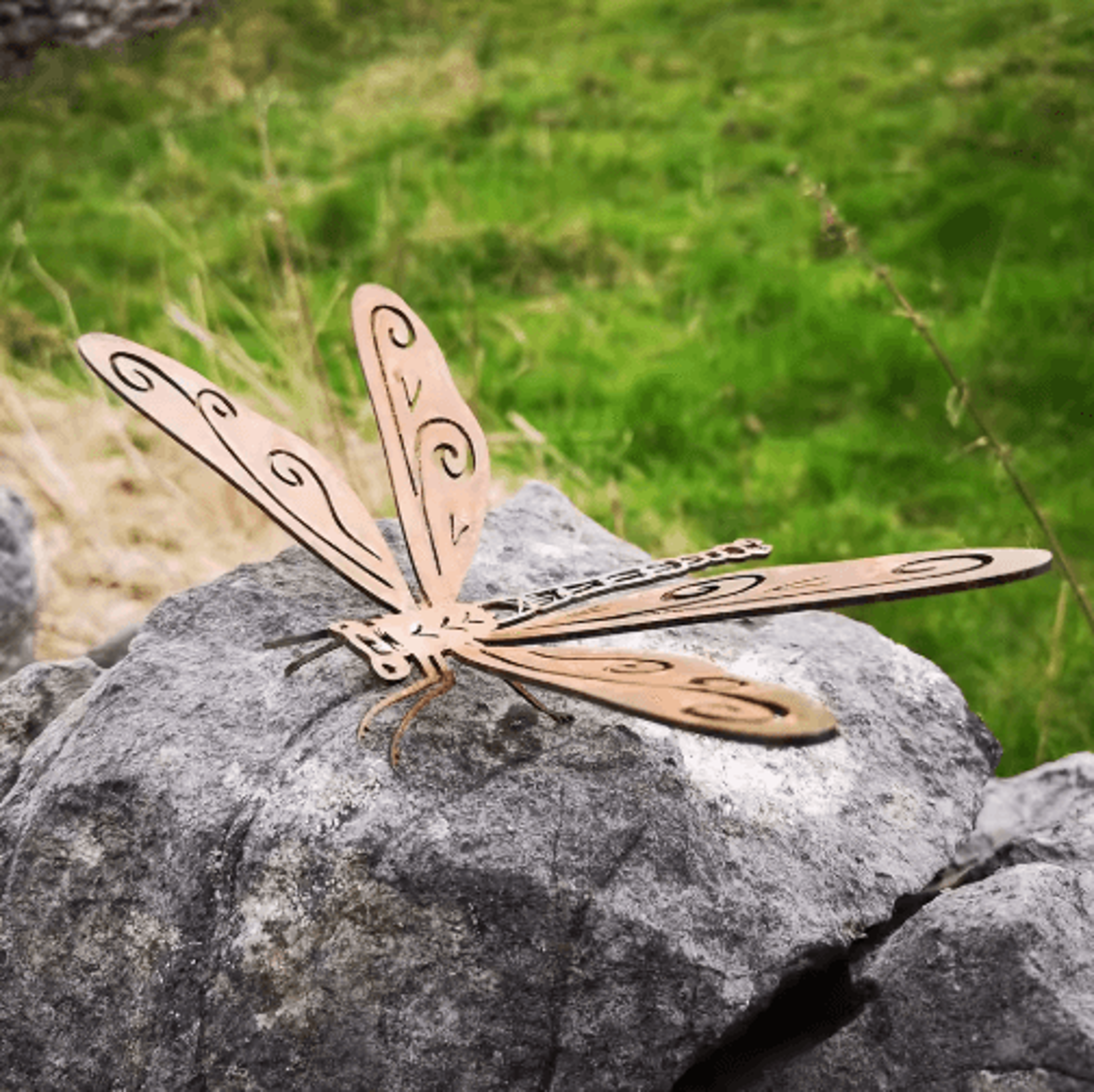 RustWing Metal Dragonfly Garden Decor  Rustic Dragonfly Garden Sculpture For Outdoor Yard 0