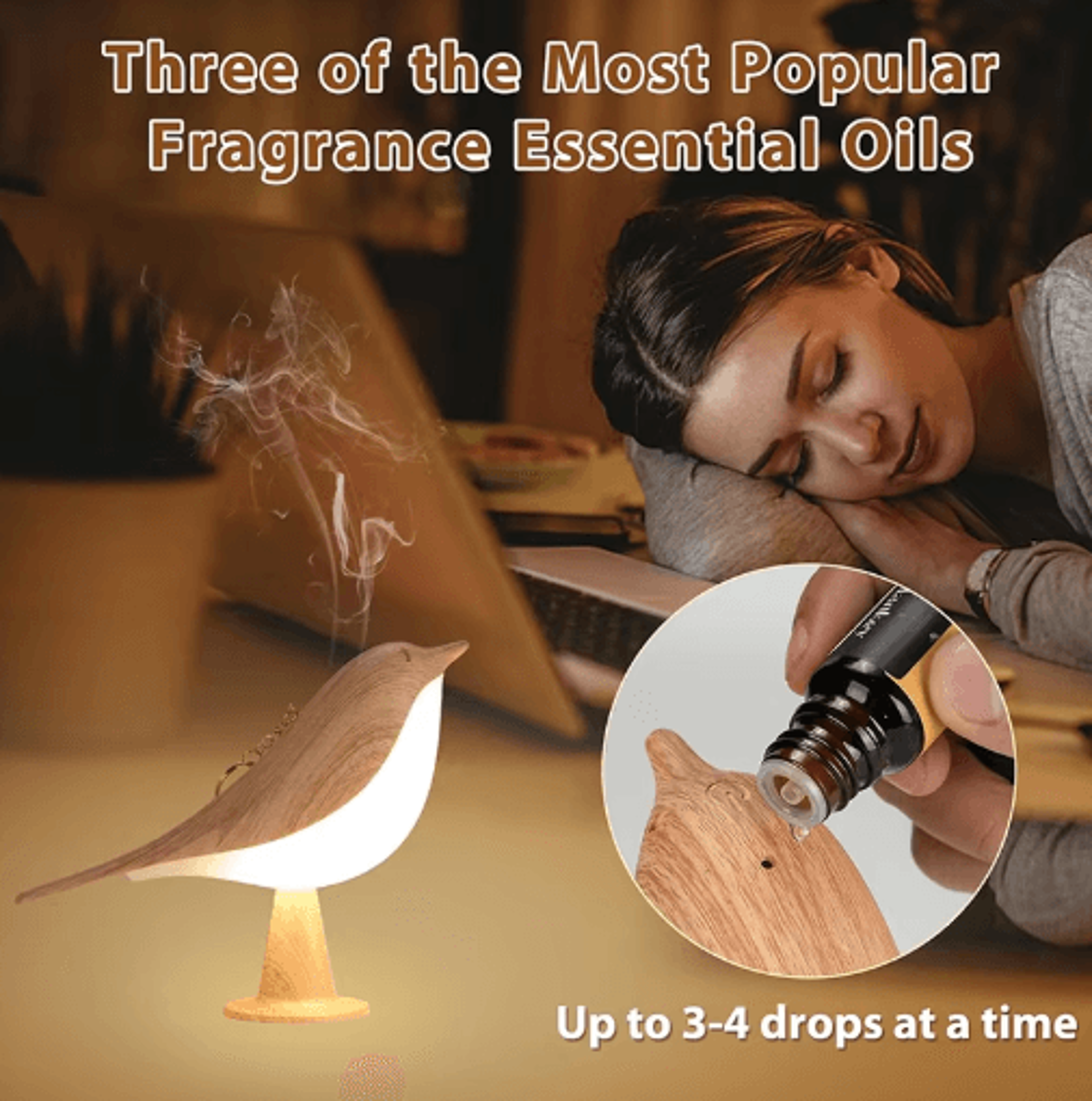 GlowMagpie Touch LED Night Light Dimmable Rechargeable Aromatherapy Desk Lamp 6