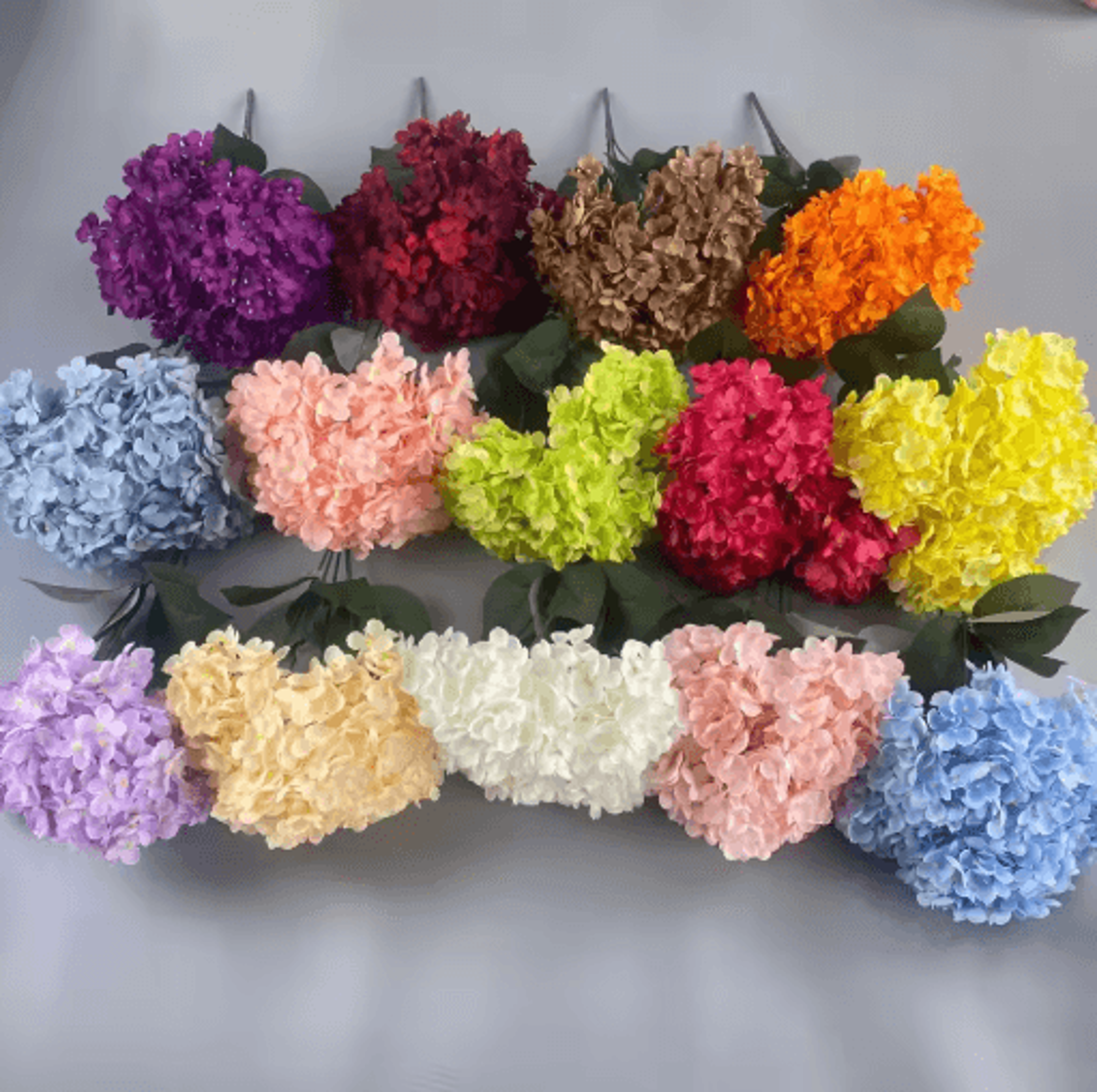 EverBloom 5Head Silk Hydrangea Bouquet  Elegant Artificial Flowers For Home  Wedding Decor 10