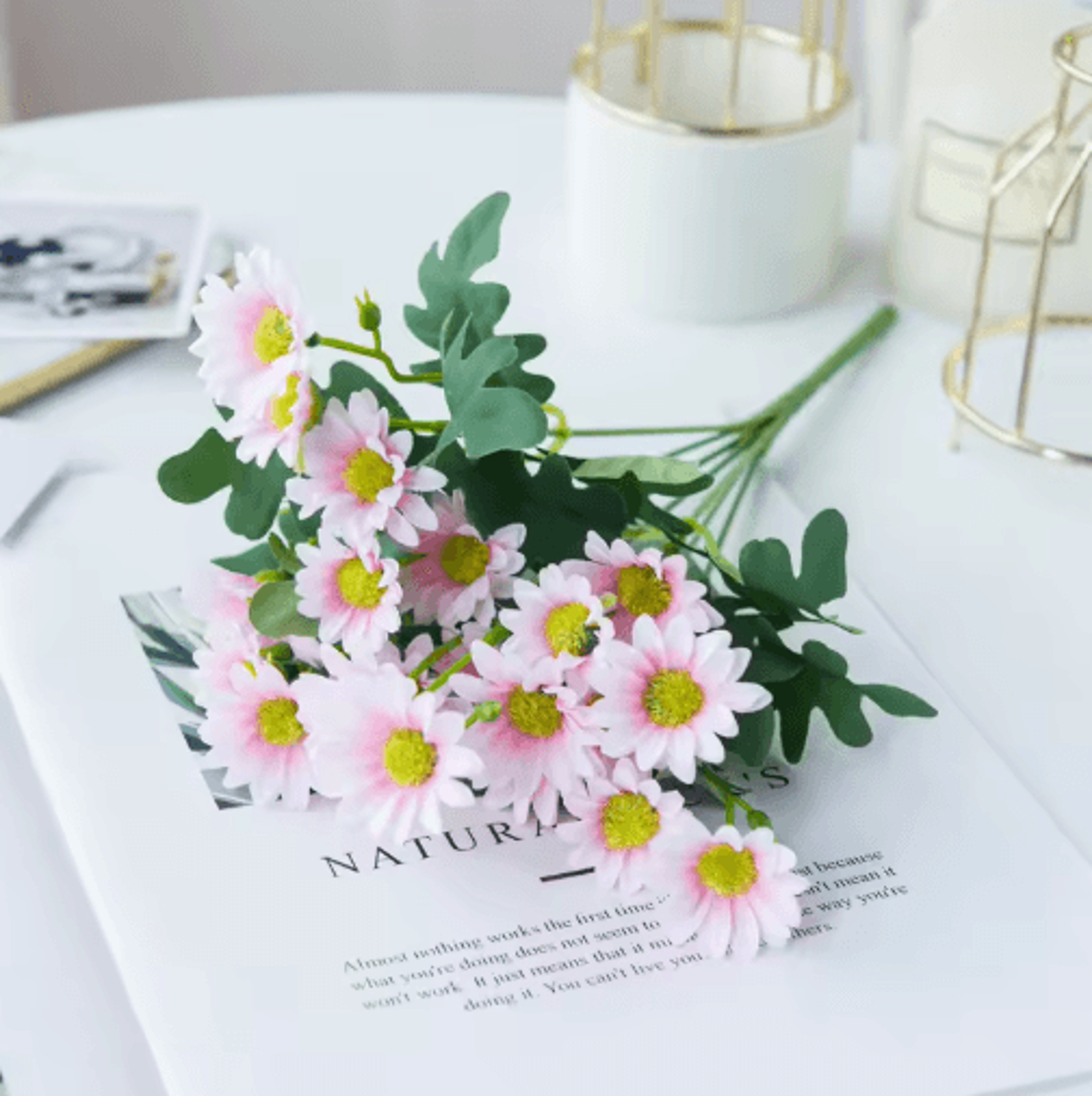 AutumnBloom 21Head Silk Daisy Bouquet  Artificial Floral Decor For Home  Wedding 7