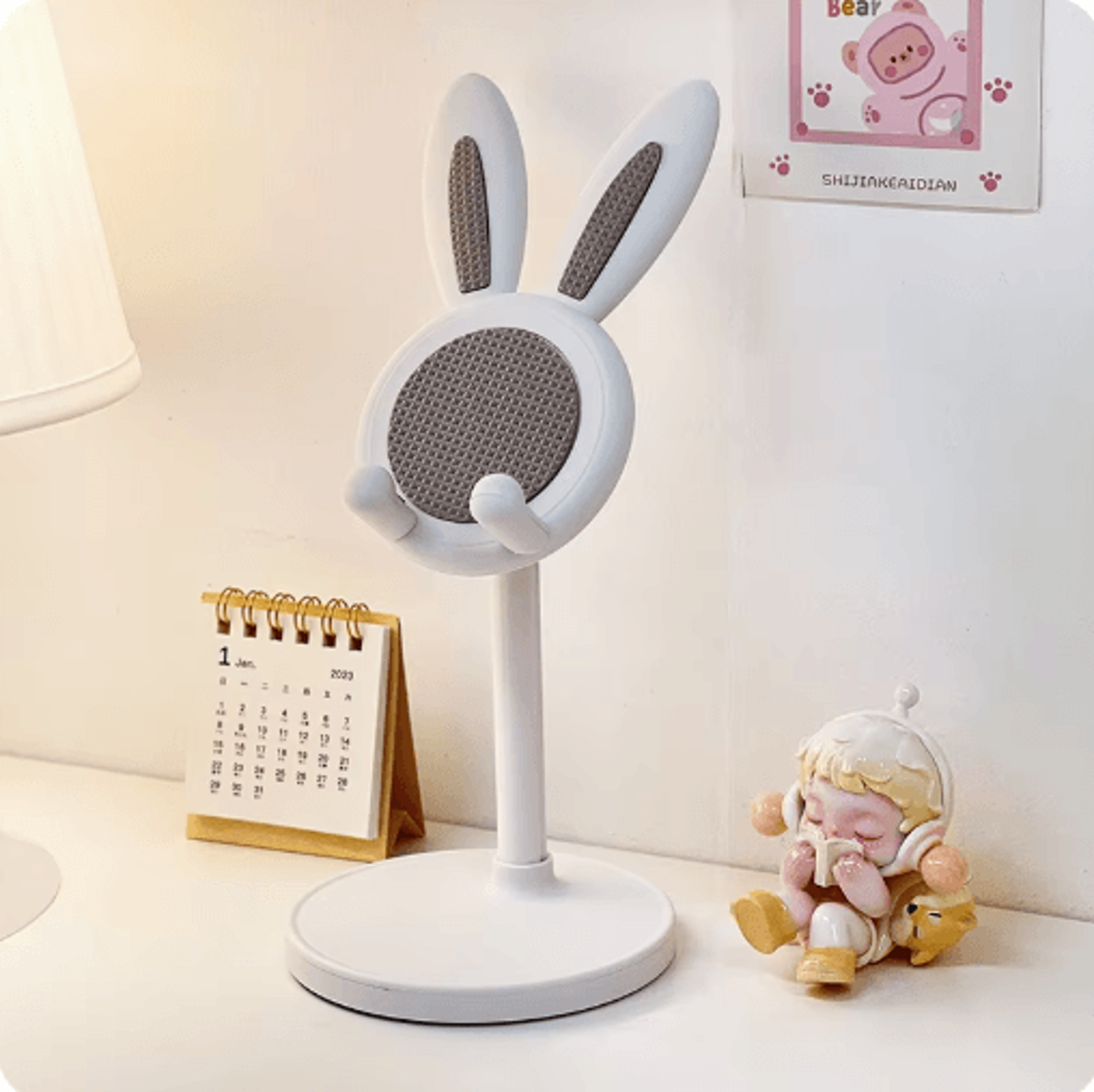 BunnyBuddy Adjustable Phone  Tablet Stand  Cute Cartoon Desk Holder For IPhone IPad  More 6