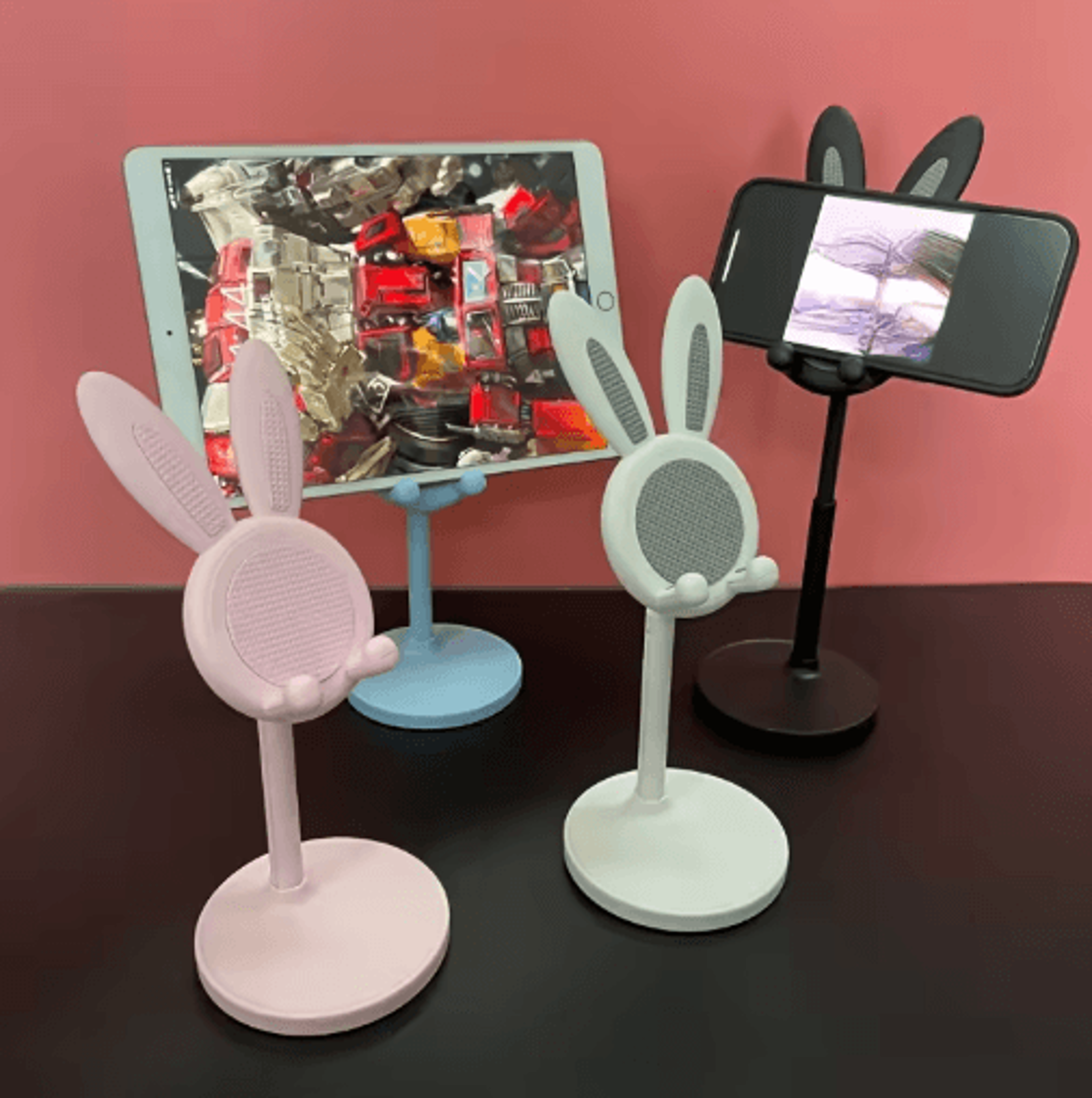 BunnyBuddy Adjustable Phone  Tablet Stand  Cute Cartoon Desk Holder For IPhone IPad  More 9
