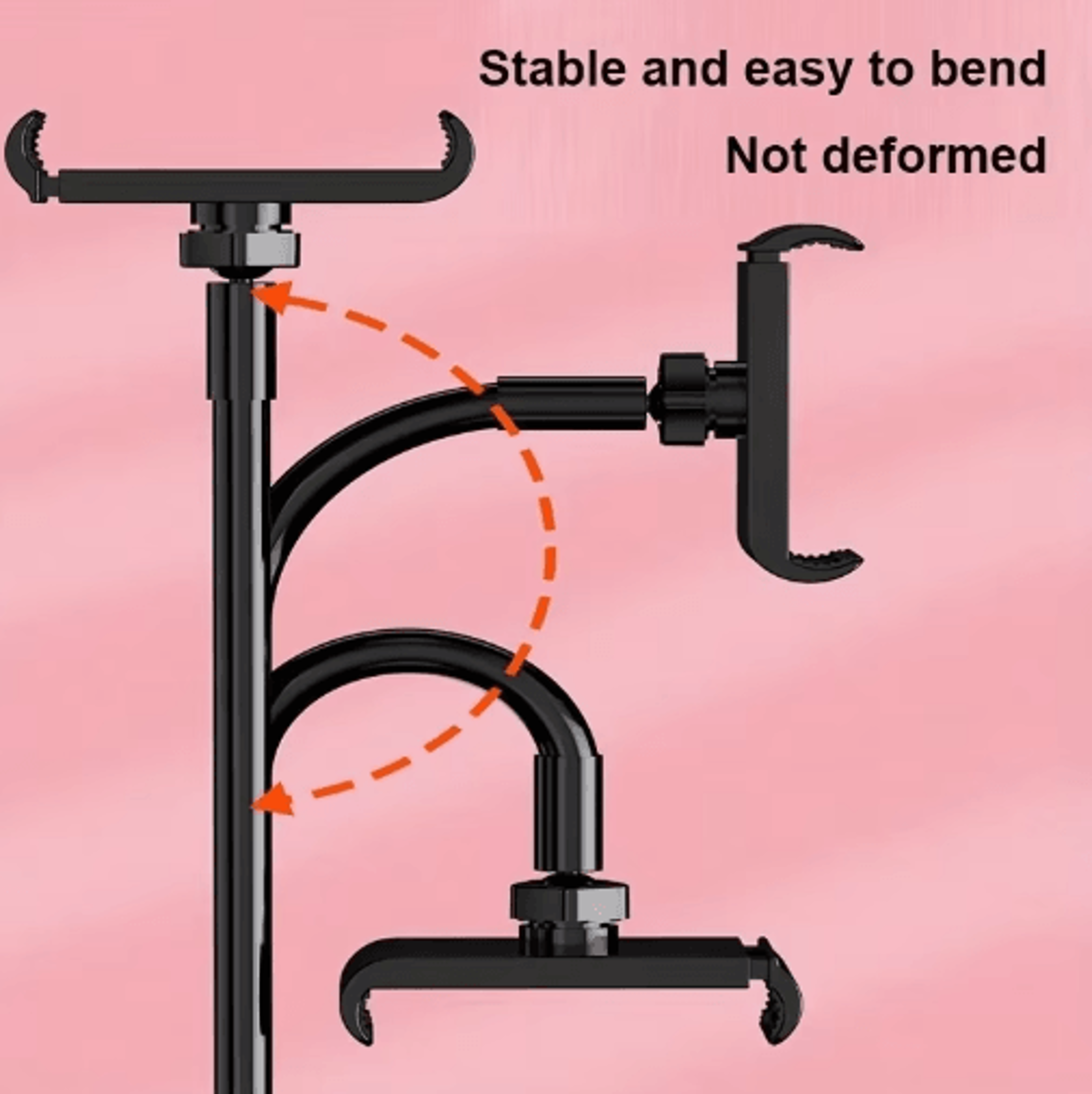 FlexView 70cm Lazy Tablet  Phone Clip Stand  Foldable Bedside Holder For IPad Samsung  Tablets 5