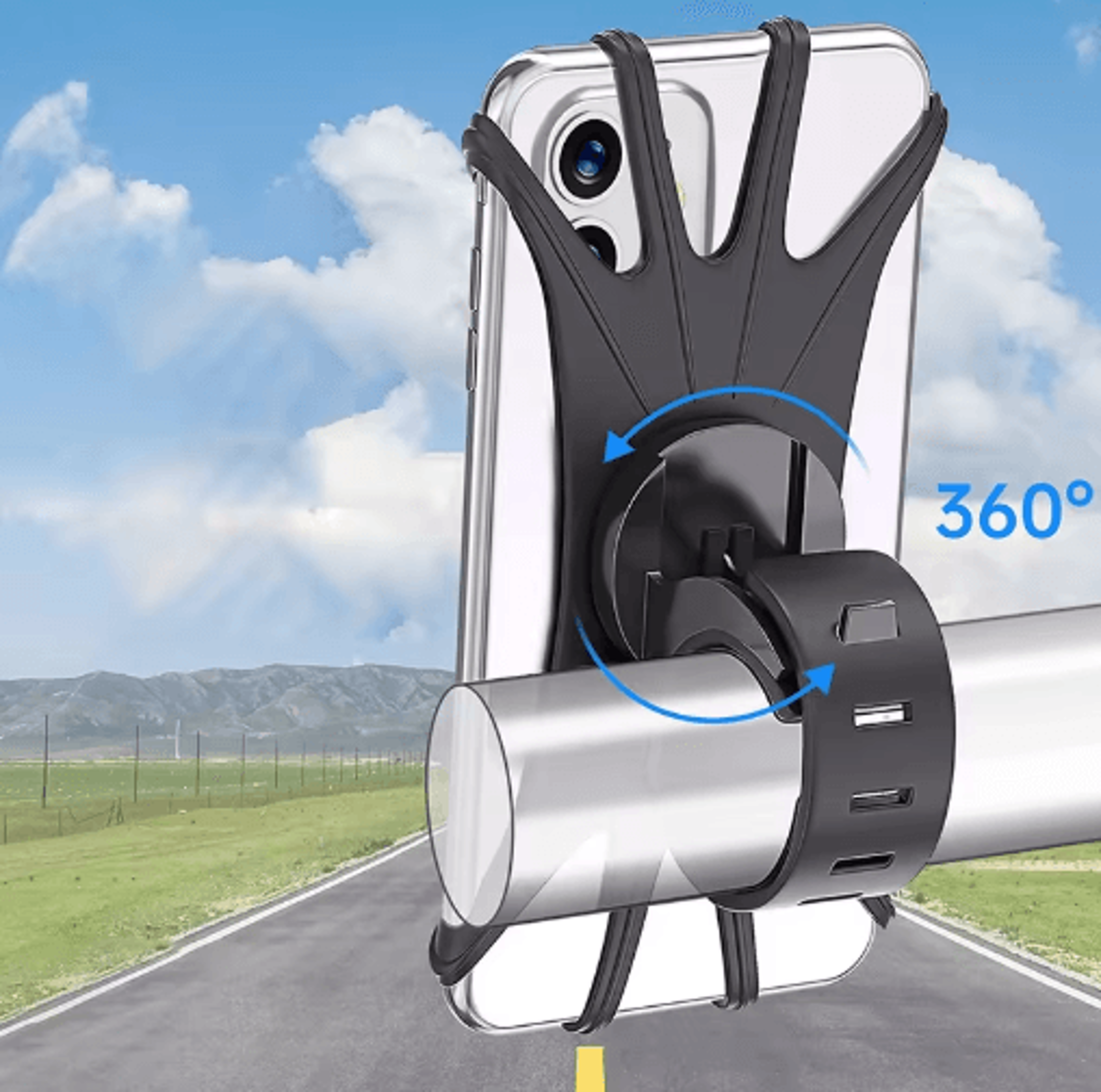 RideGrip Universal Bike Phone Holder  Secure Handlebar Mount For Bicycles  Motorcycles 5