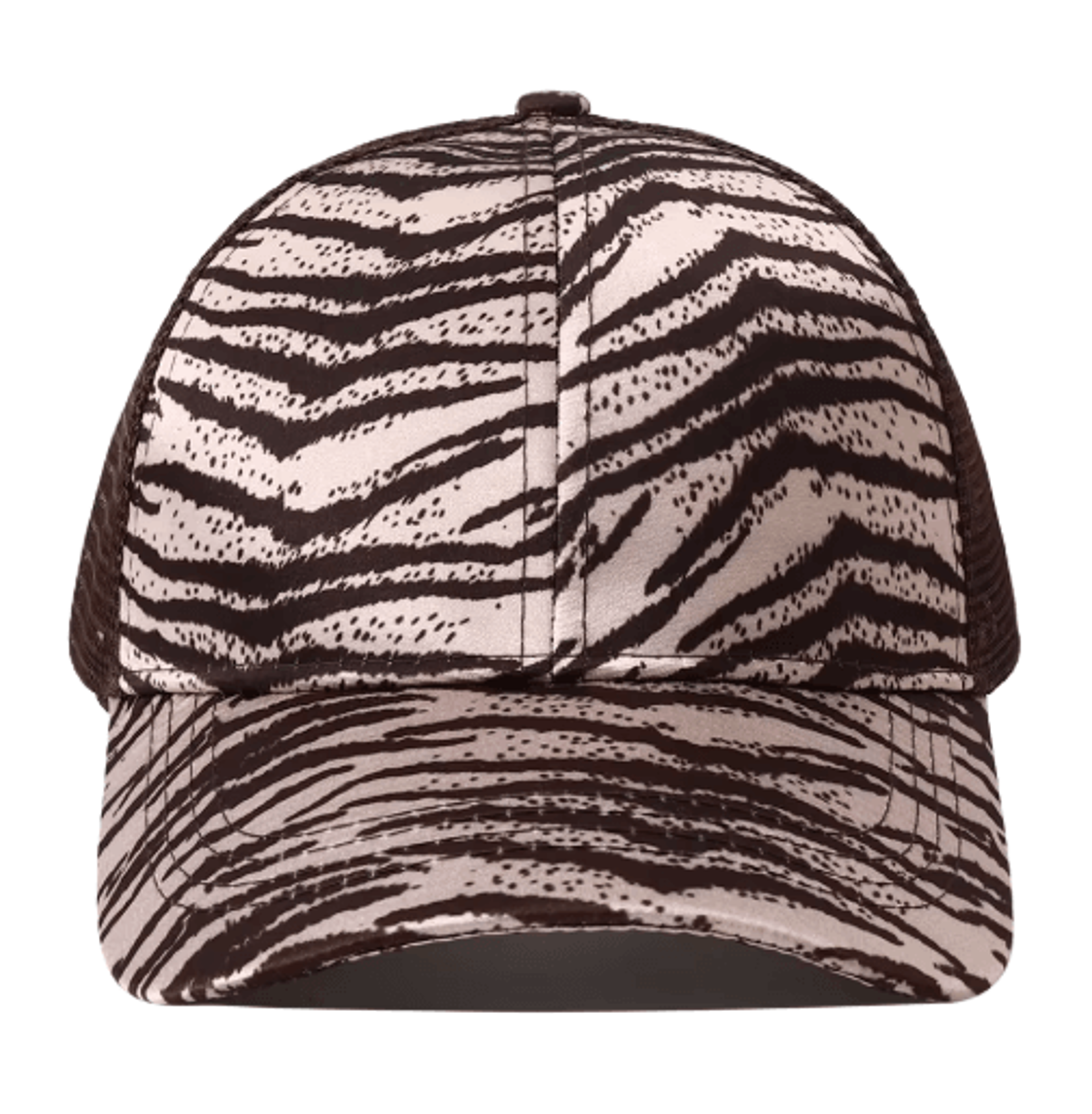 Leopard Print High Ponytail Trucker Hat Breathable Womens Mesh Snapback Cap 3