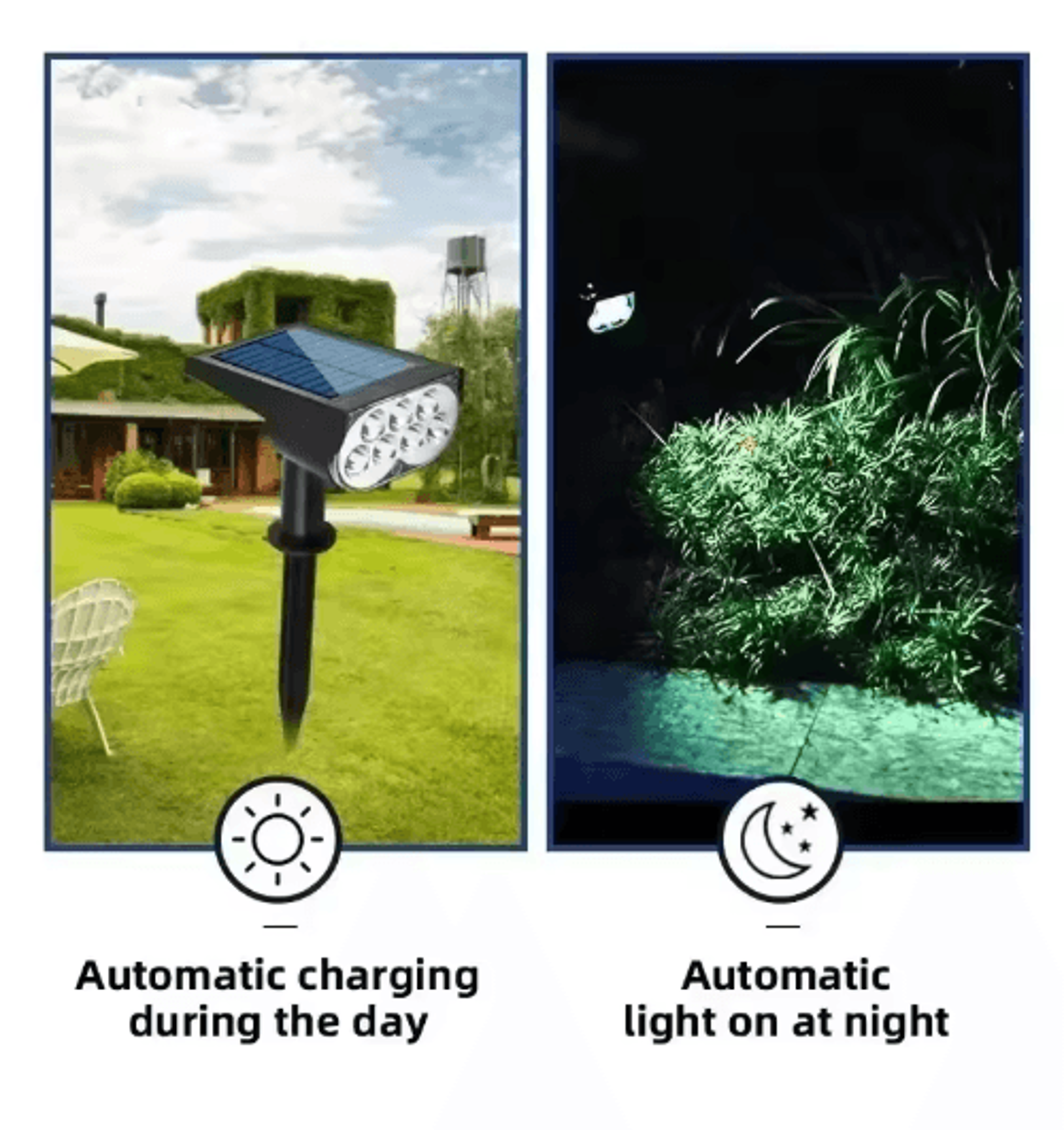Ultra Bright 7 LED Solar Spotlight Outdoor  Adjustable Waterproof Garden Landscape Light 7
