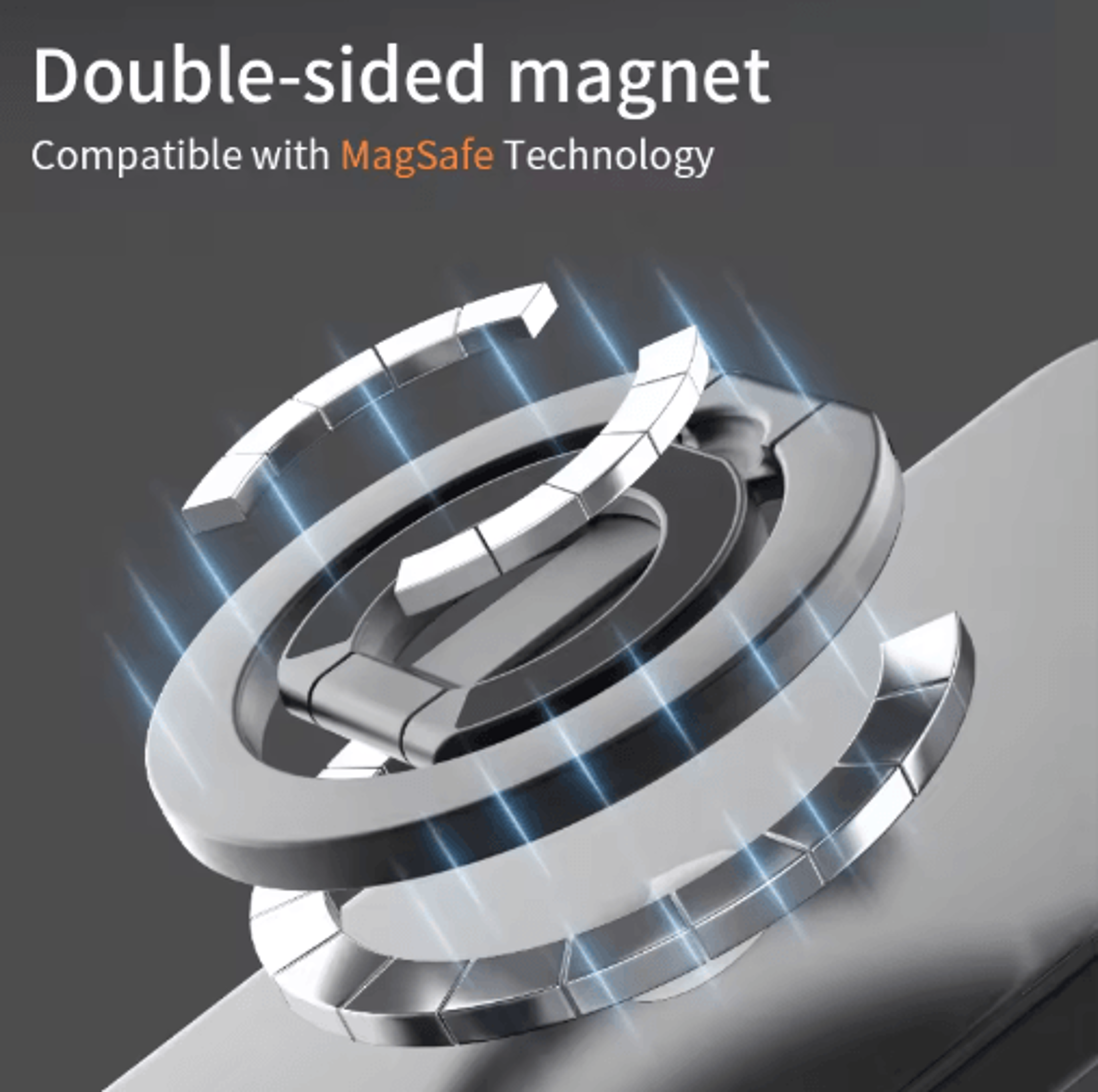 MagSafe DoubleSided Magnetic Ring Holder  Foldable Phone Grip  Stand 8