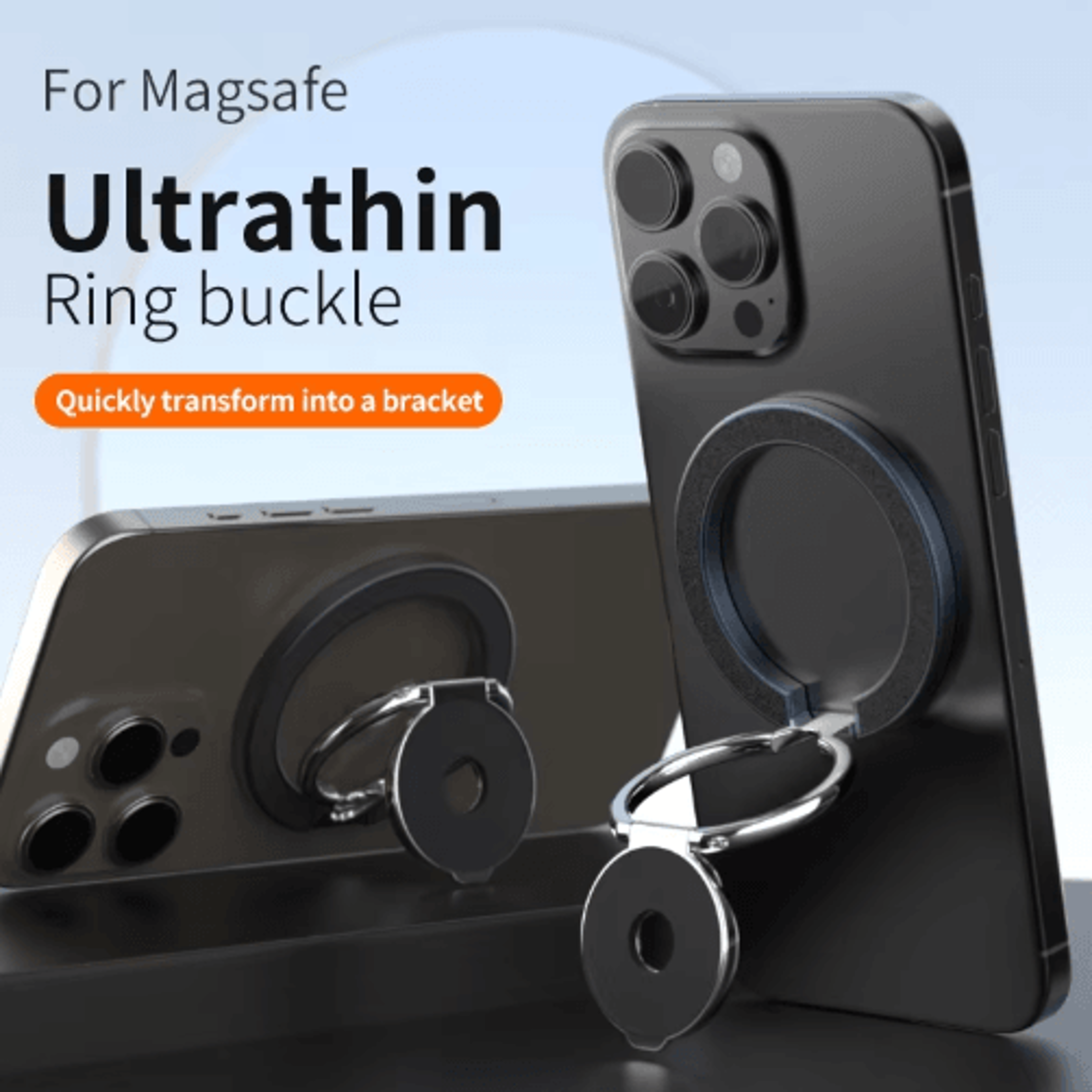 DoubleSided MagSafe Magnetic Phone Ring Holder  Foldable Grip  Kickstand 7