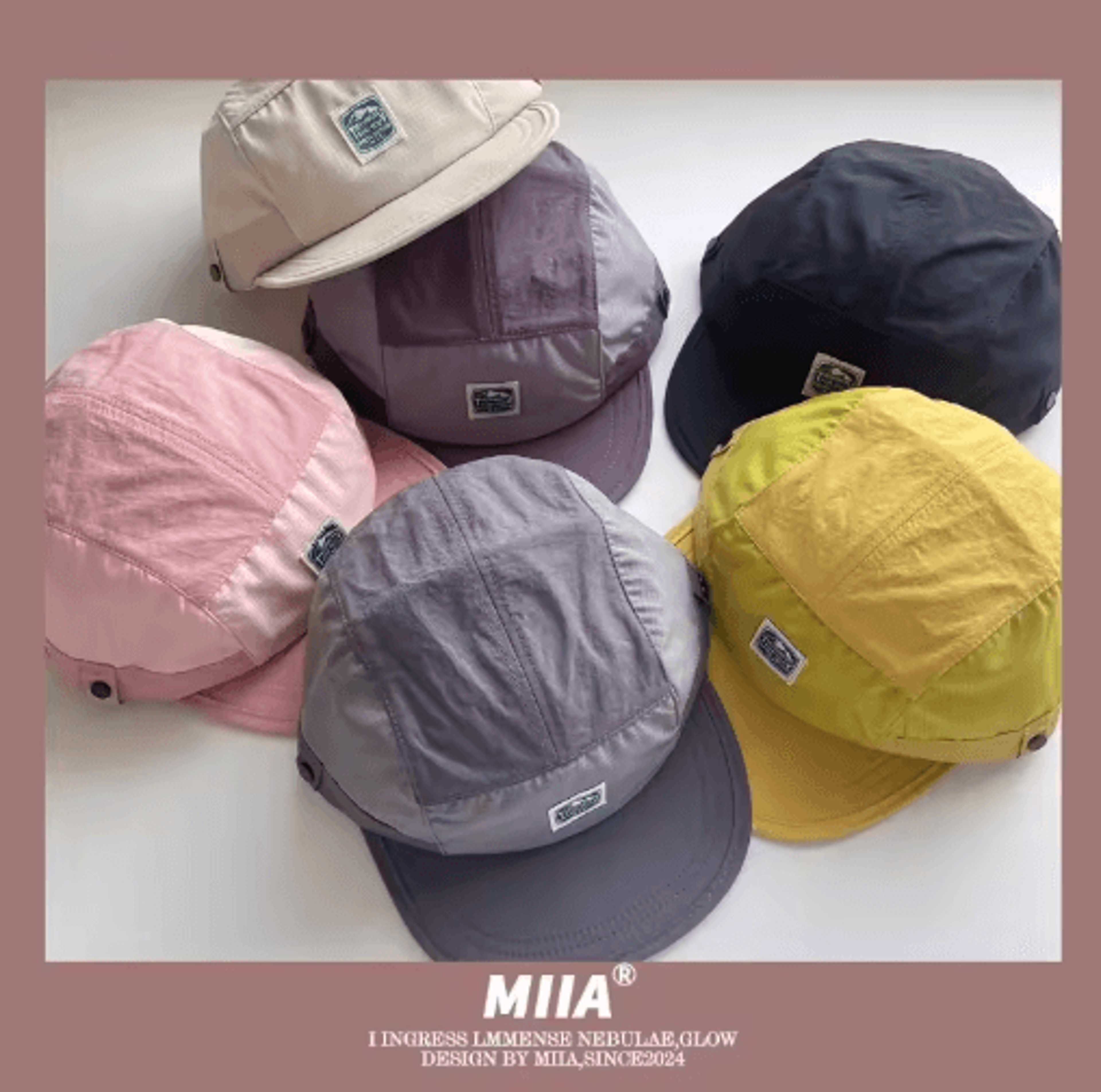 Japanese Retro 5Panel Splicing Baseball Cap  Breathable QuickDry Summer Hat 0