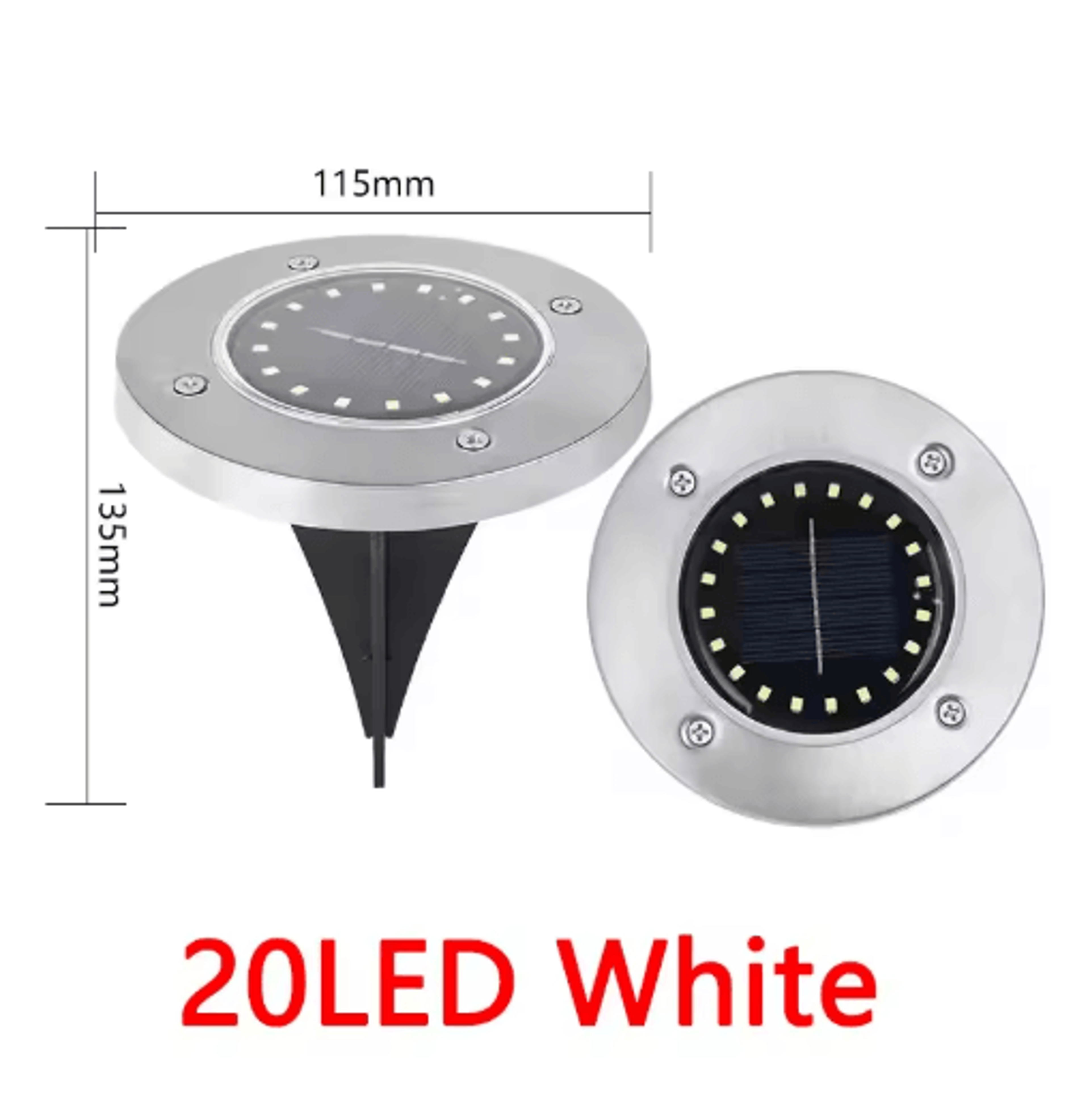 LED Solar Ground Lights  Waterproof Buried Solar Disk Lights For Garden  Pathway 2