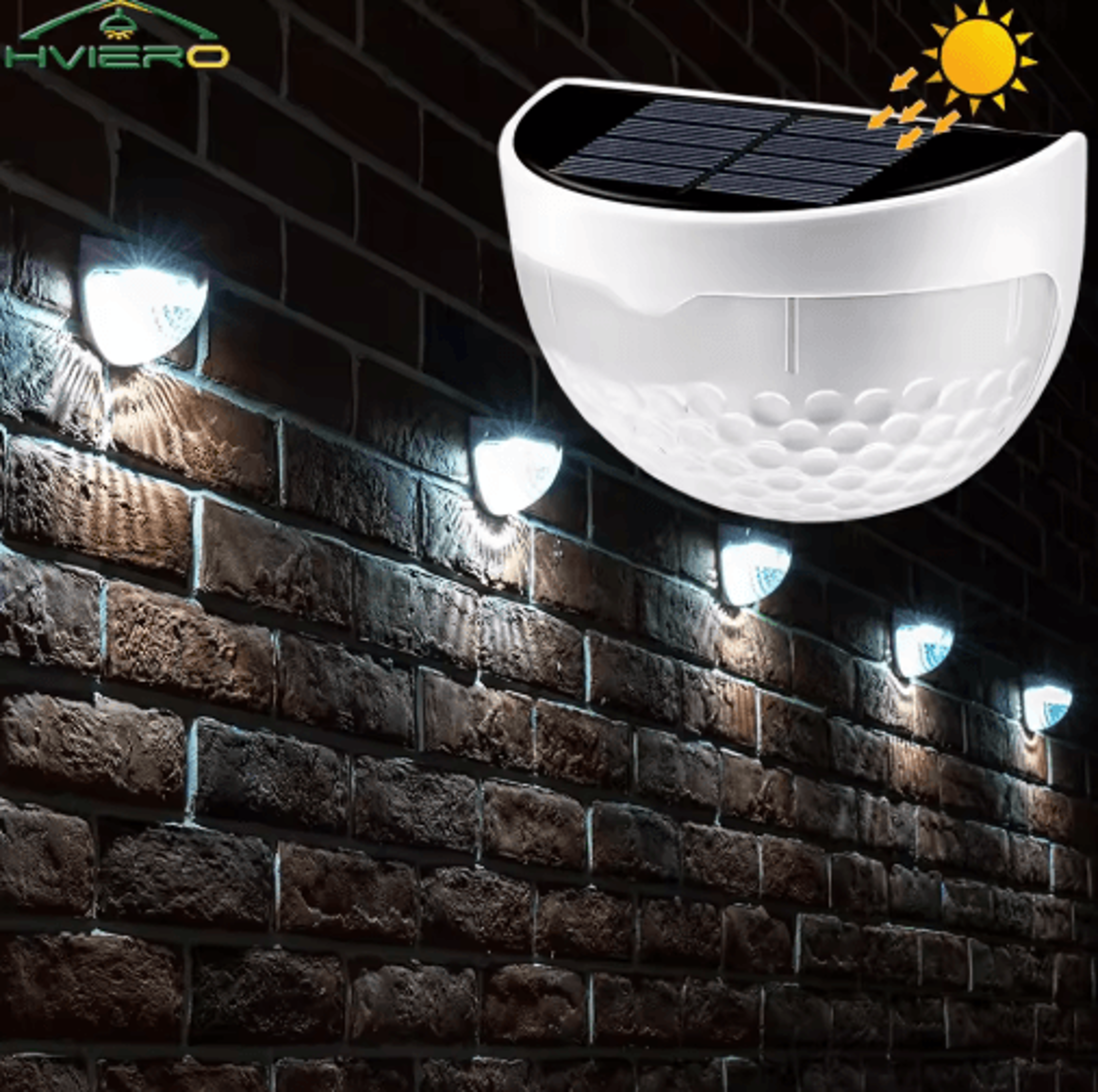 6LED HalfRound Solar Step  Fence Lights  Waterproof Outdoor Garden Wall Lamps 0