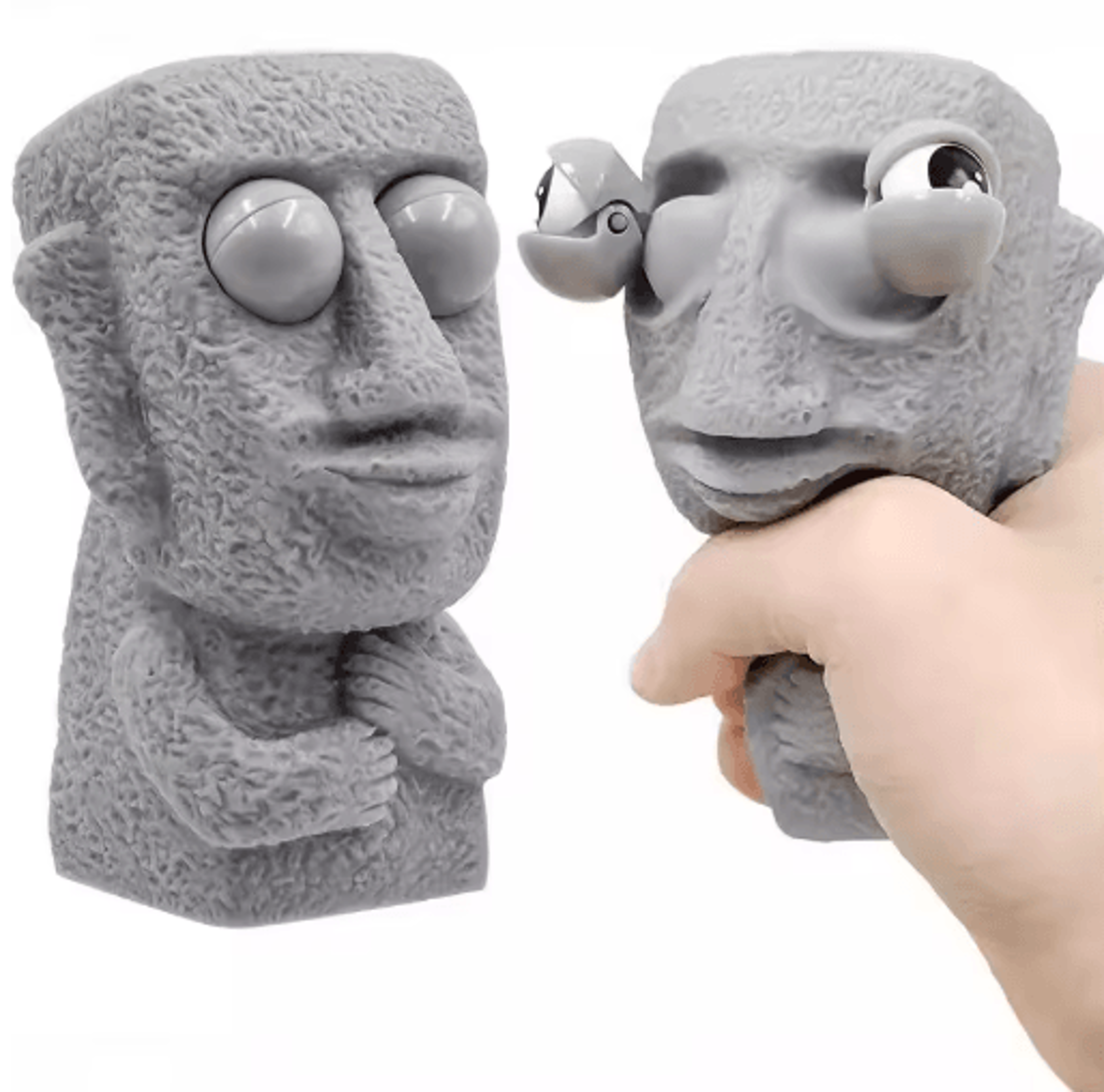 moai stone man stress relief squeeze toy – slow rising funny desk toy