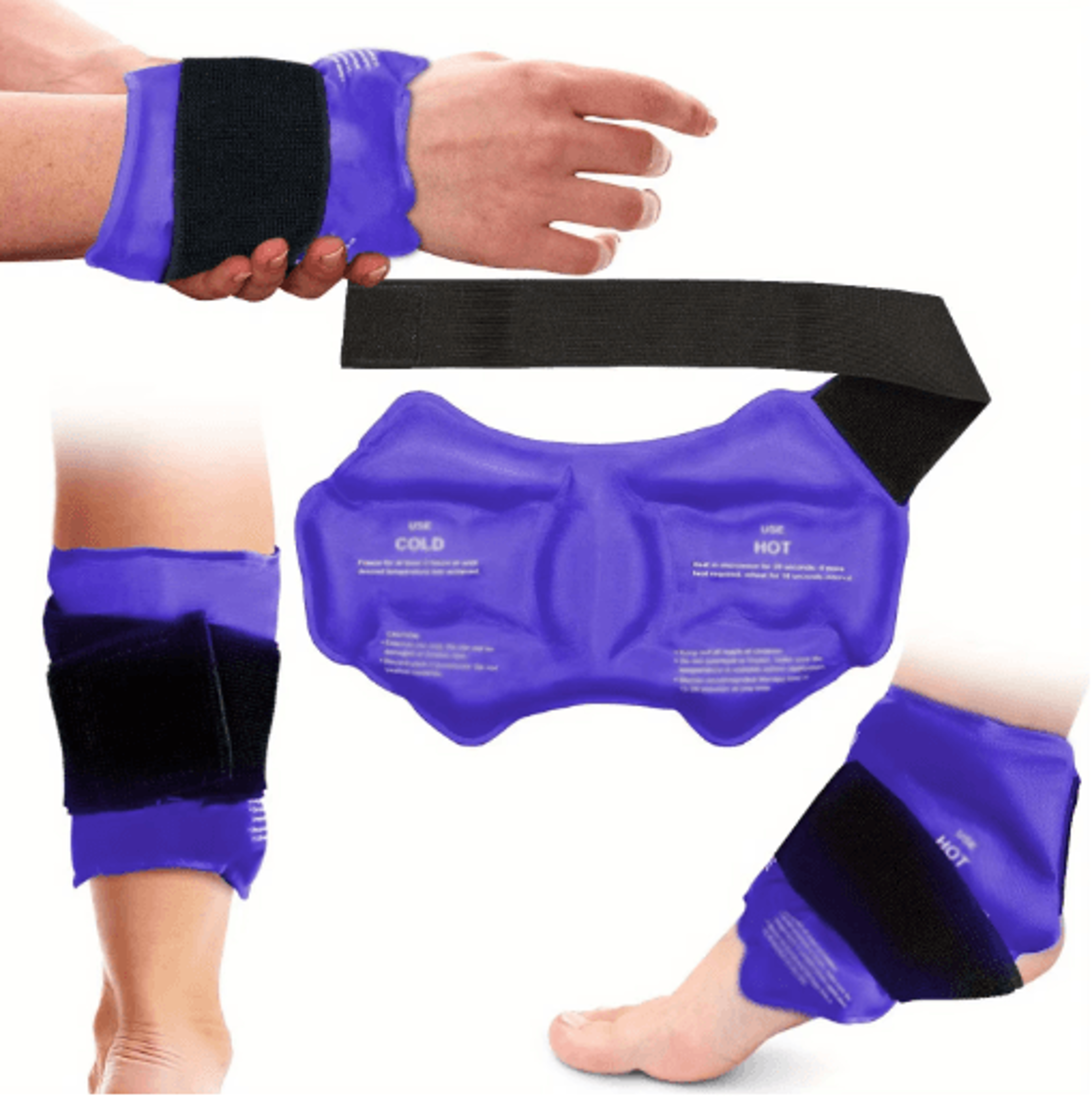 Reusable Ankle Ice Pack Wrap  Hot  Cold Compression Ankle Brace For Injury Relief 0