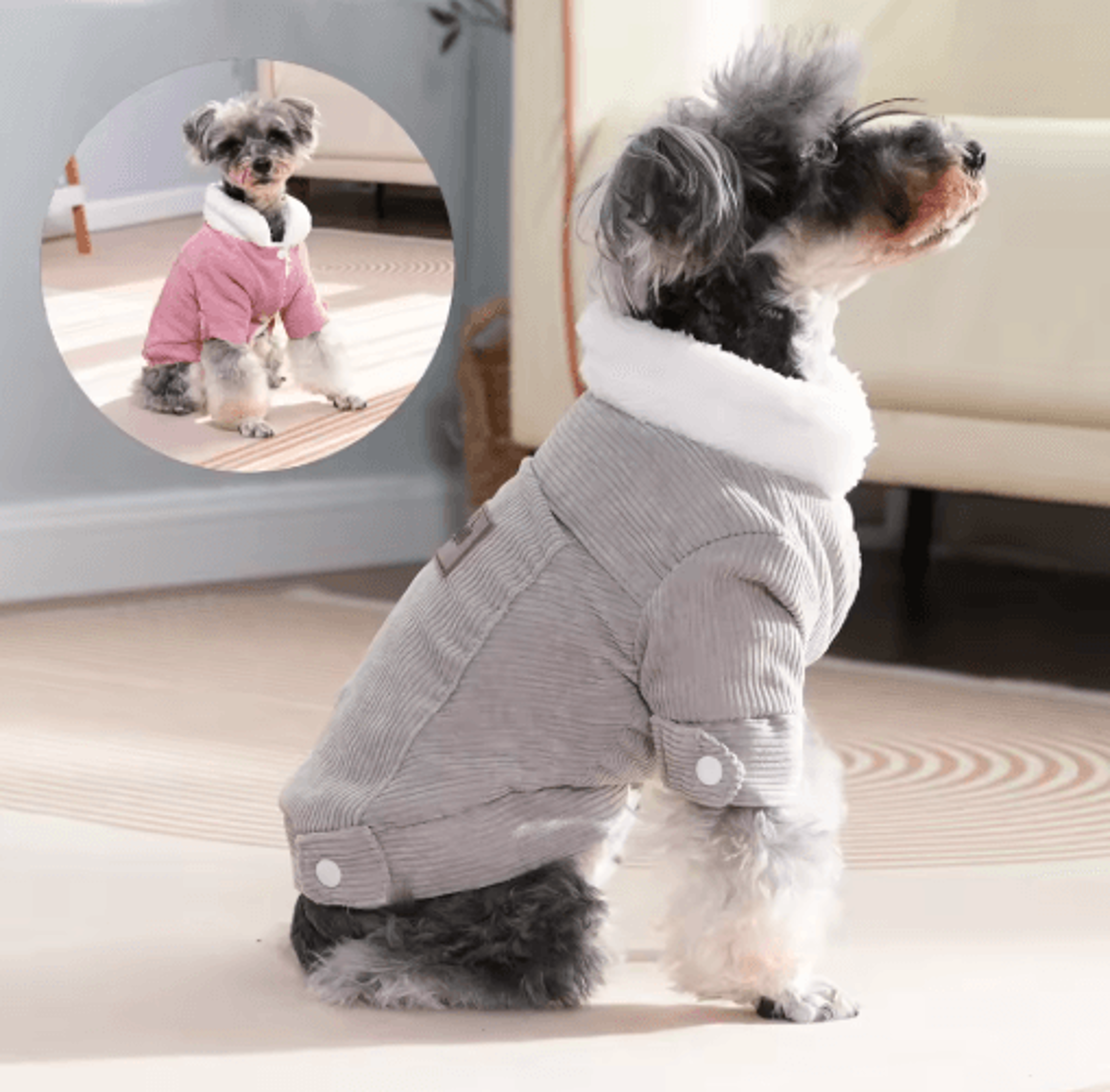 Warm Fleece Winter Dog Jacket For Small  Medium Dogs 0