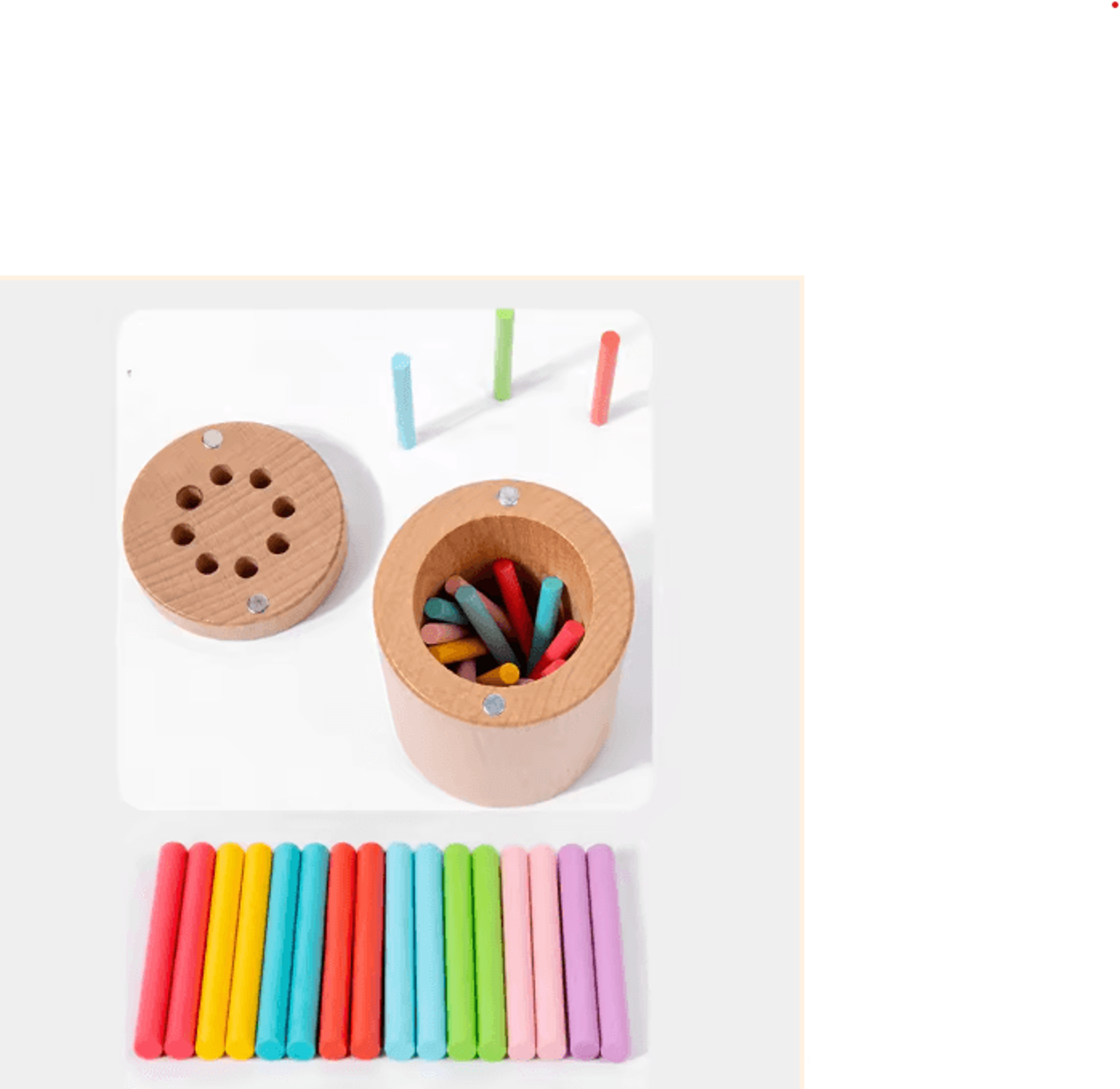 Montessori Wooden Color Sorting  Shape Matching Puzzle For Toddlers 4
