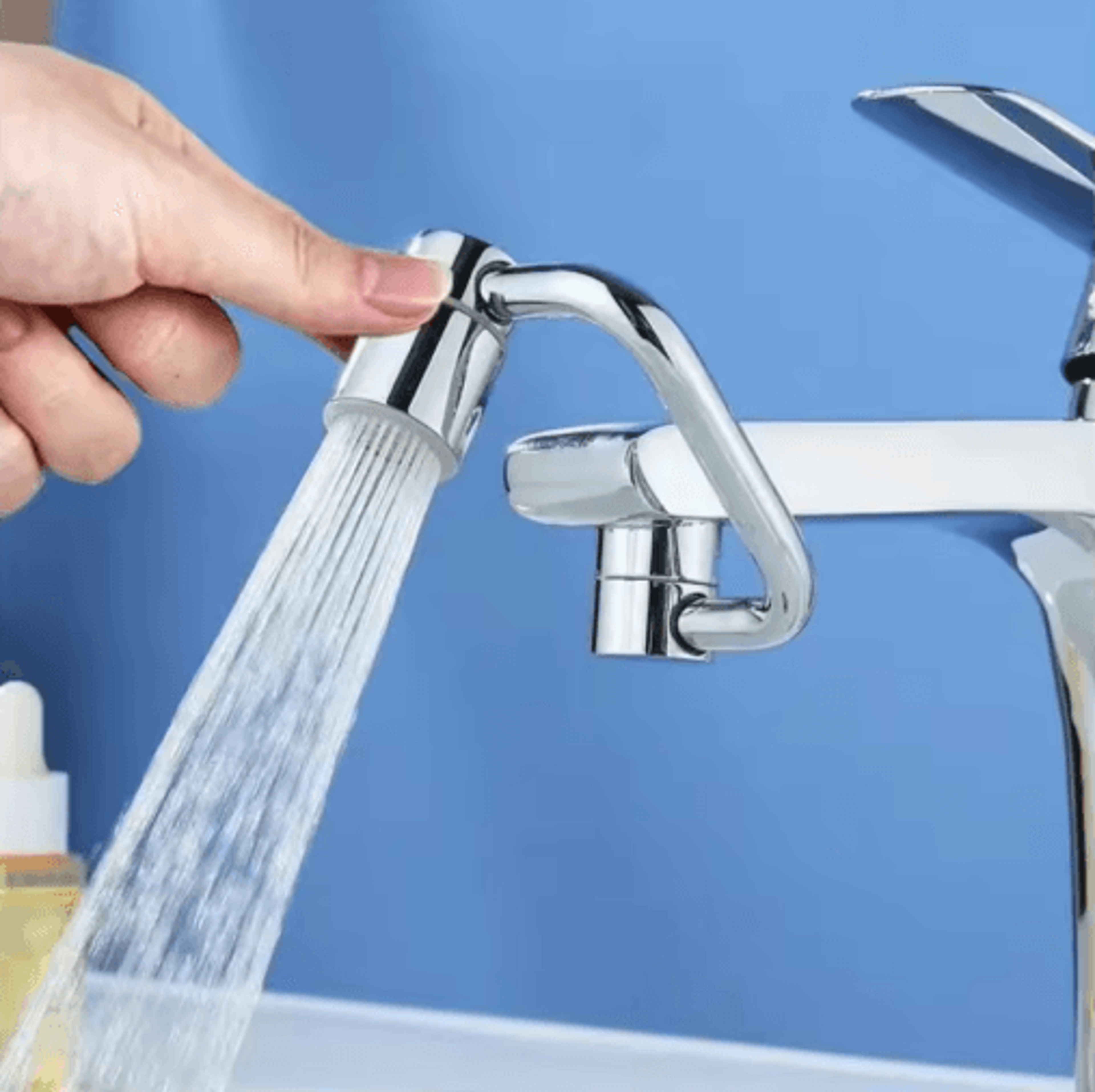 1080 Swivel Stainless Steel Faucet Extender With Dual Spray Modes 7