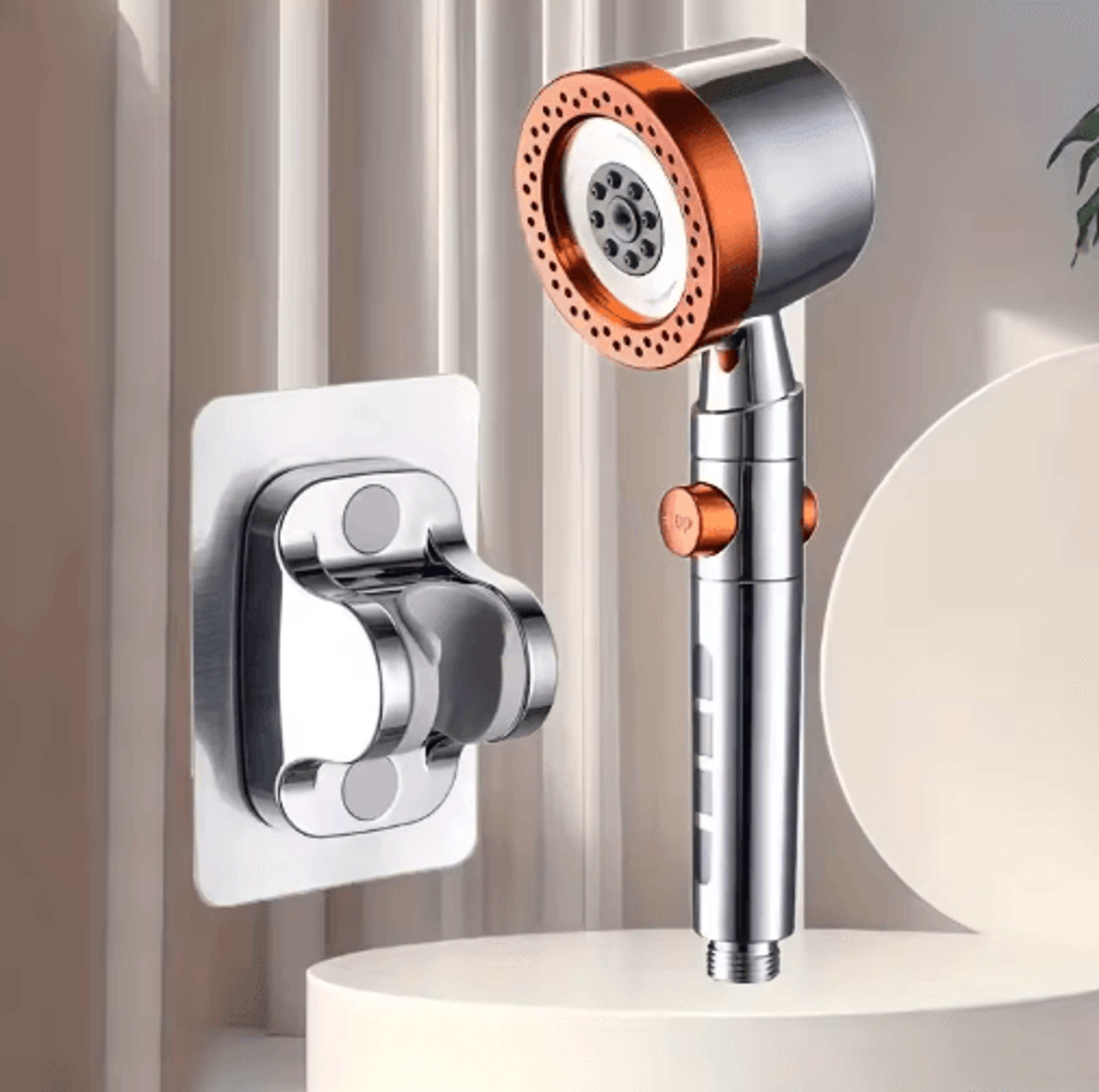 High Pressure 5Mode Handheld Filter Shower Head With OneButton Stop 5