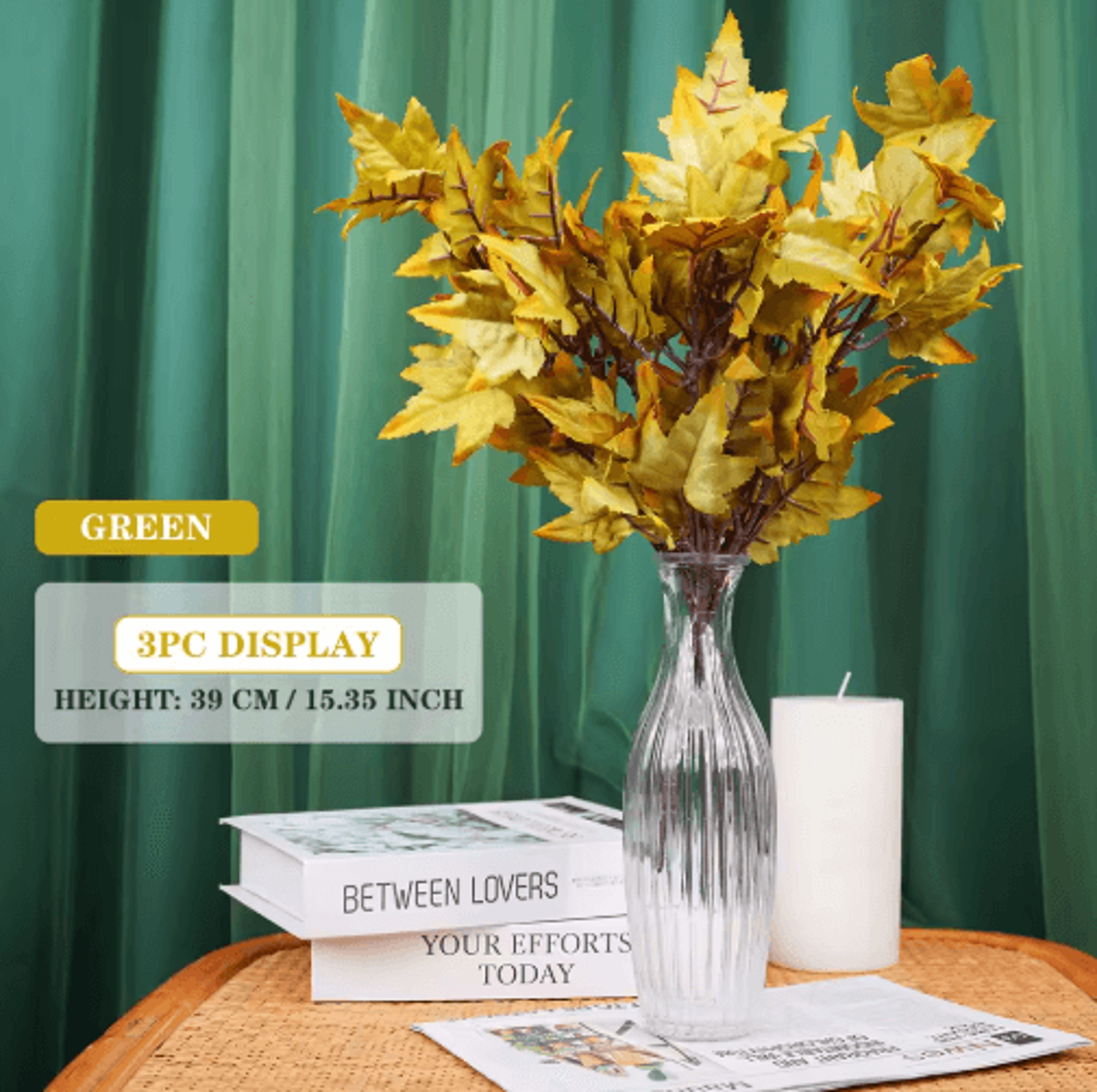 Fall Artificial Maple Leaf Bouquet For Home  Seasonal Decor 2