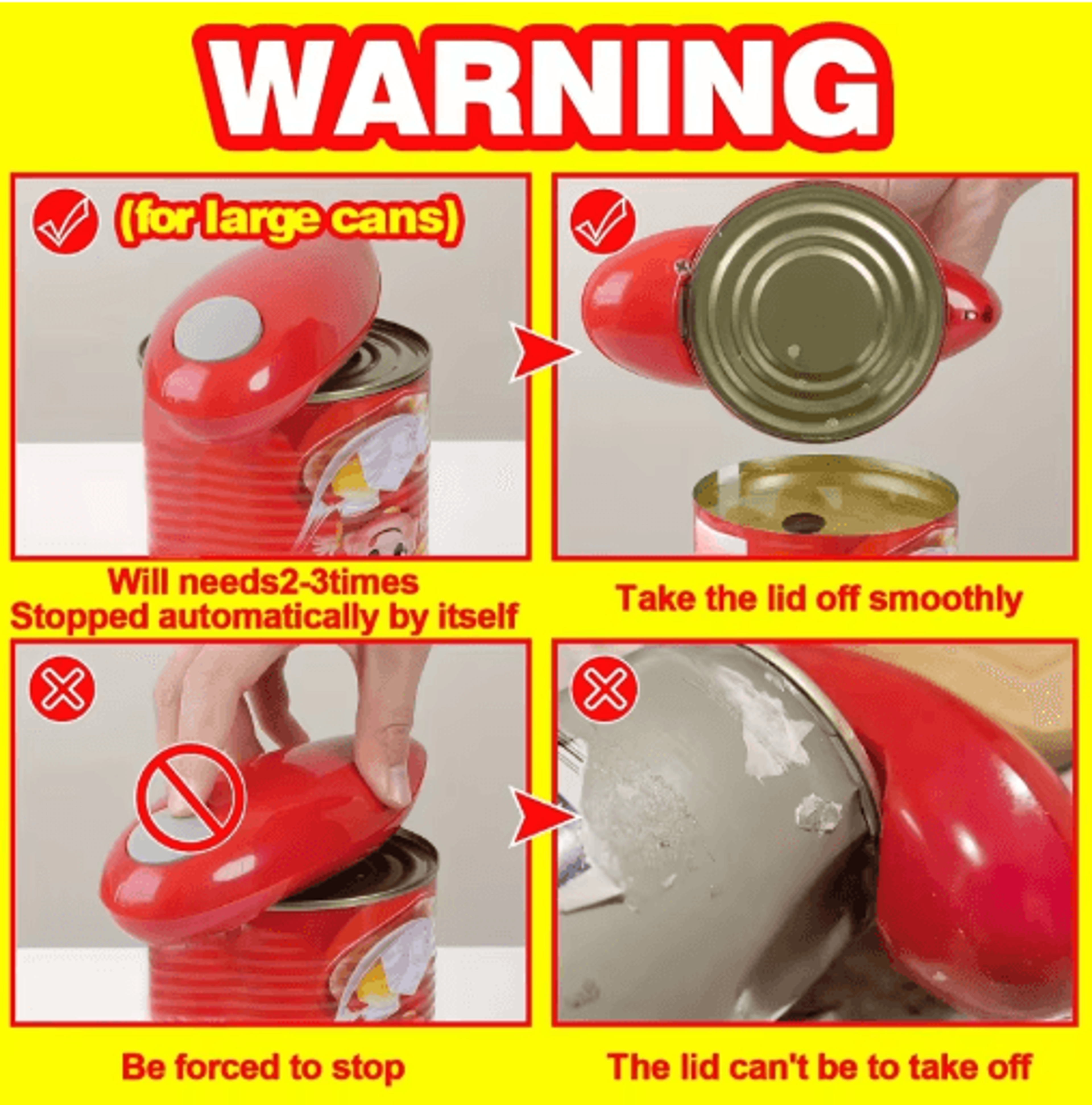 Automatic Electric Can  Jar Opener  HandsFree Kitchen Tool 9