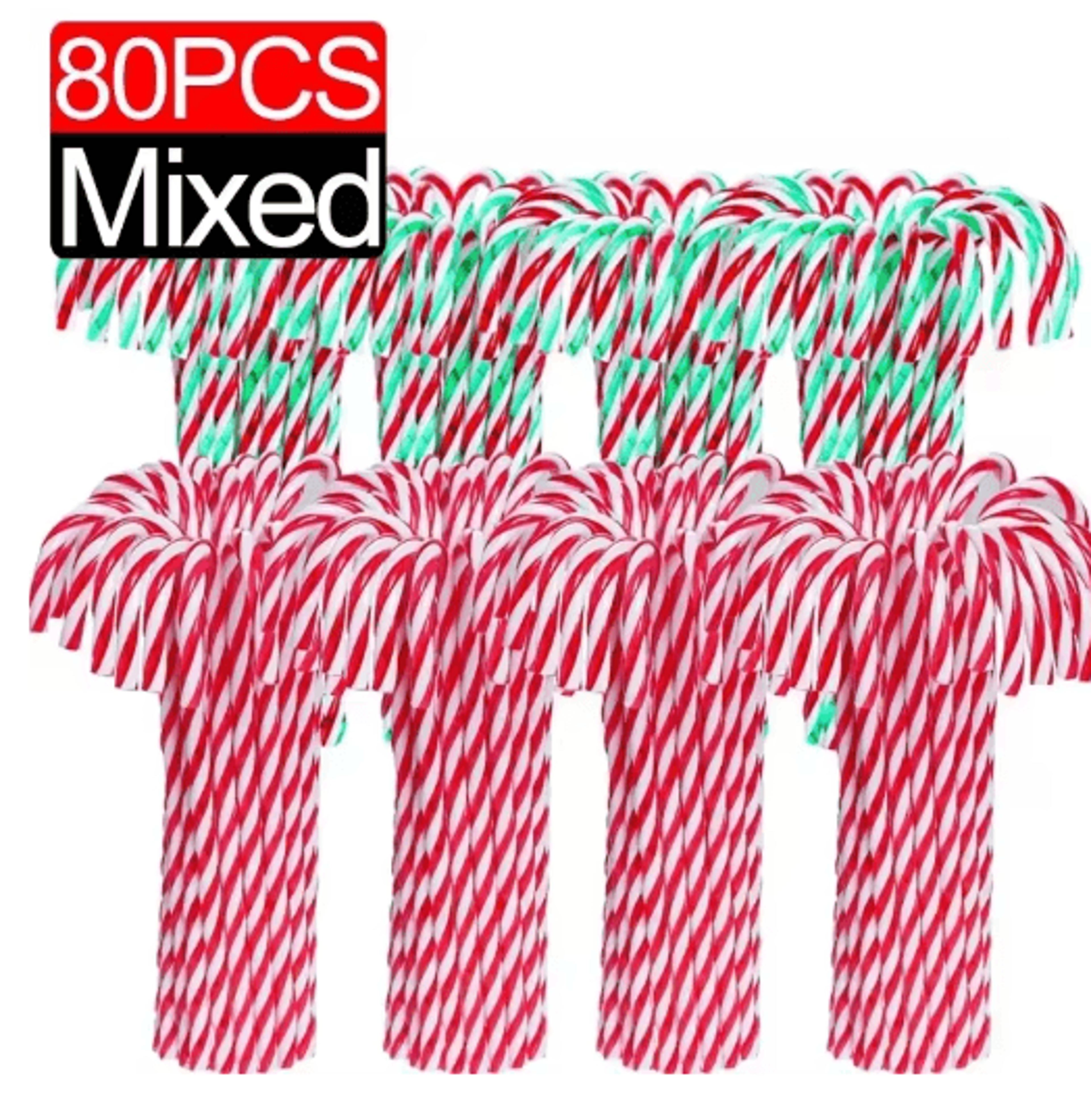 Classic Candy Cane Christmas Tree Hanging Ornament Set 4