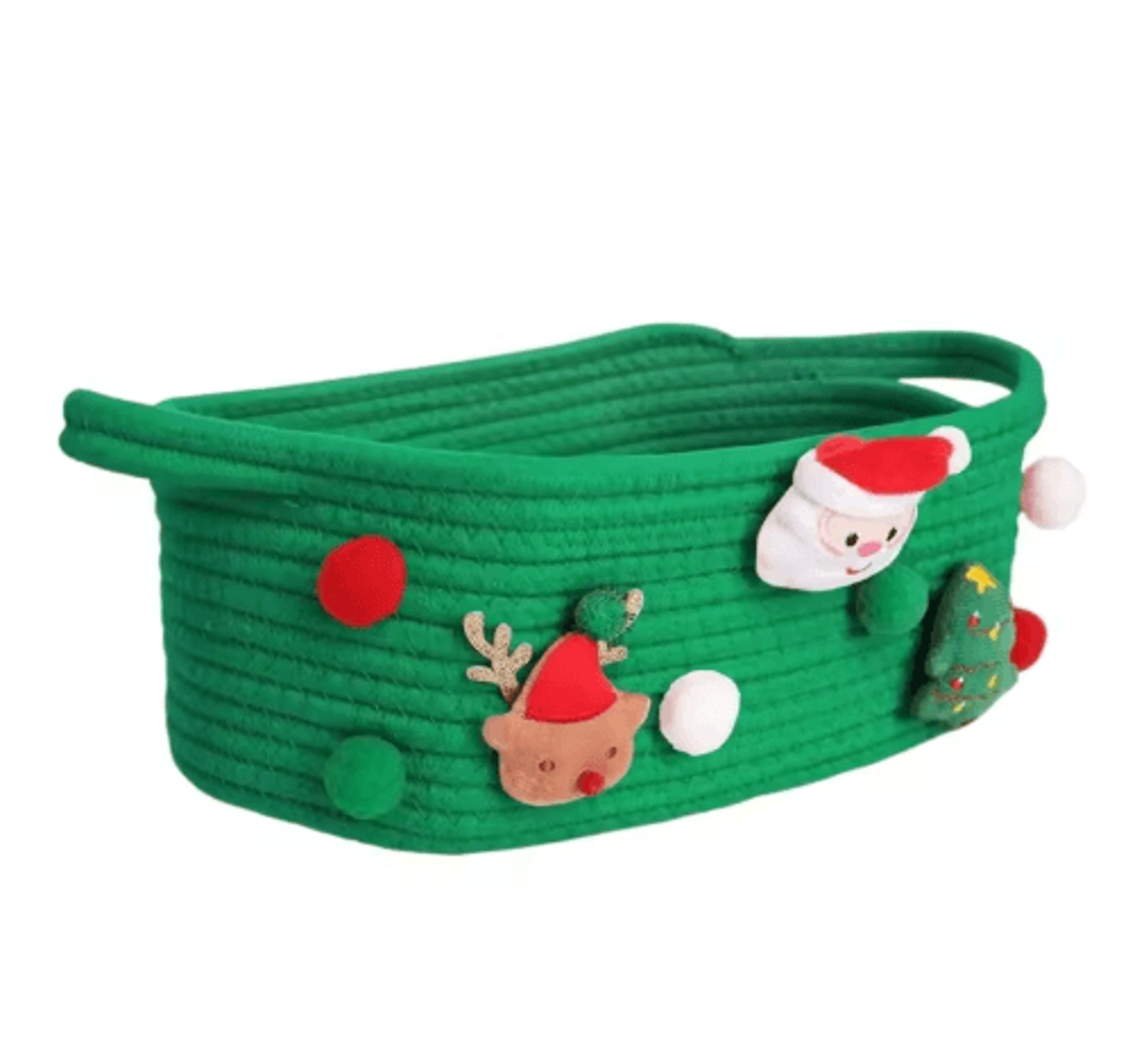Santa Holiday Storage Basket  Large Christmas Storage Bin For Gifts  Toys 1