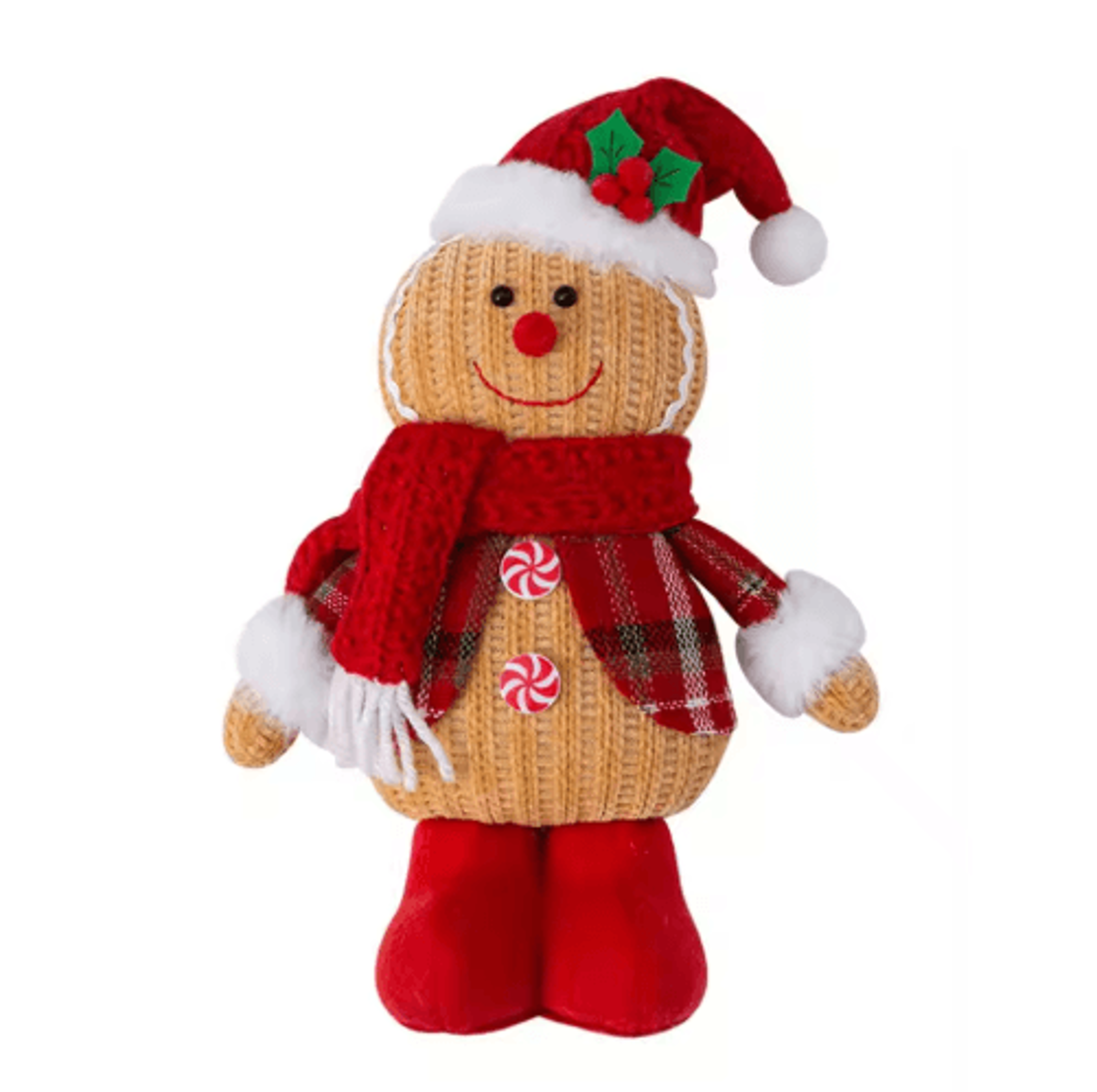Festive Gingerbread Plush Doll  Cute Gingerbread Man Plush Christmas Pillow Toy 1