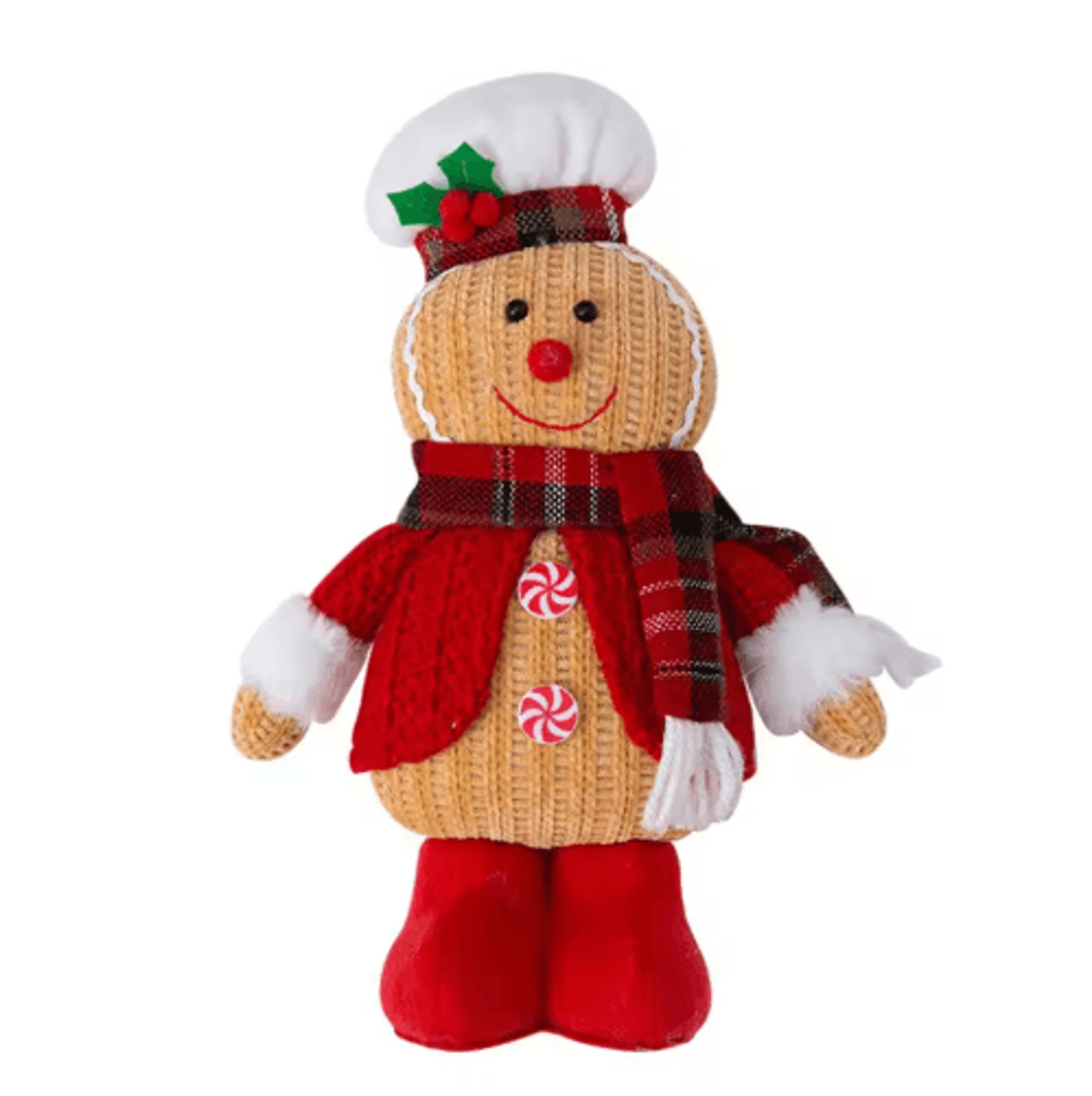 Festive Gingerbread Plush Doll  Cute Gingerbread Man Plush Christmas Pillow Toy 2