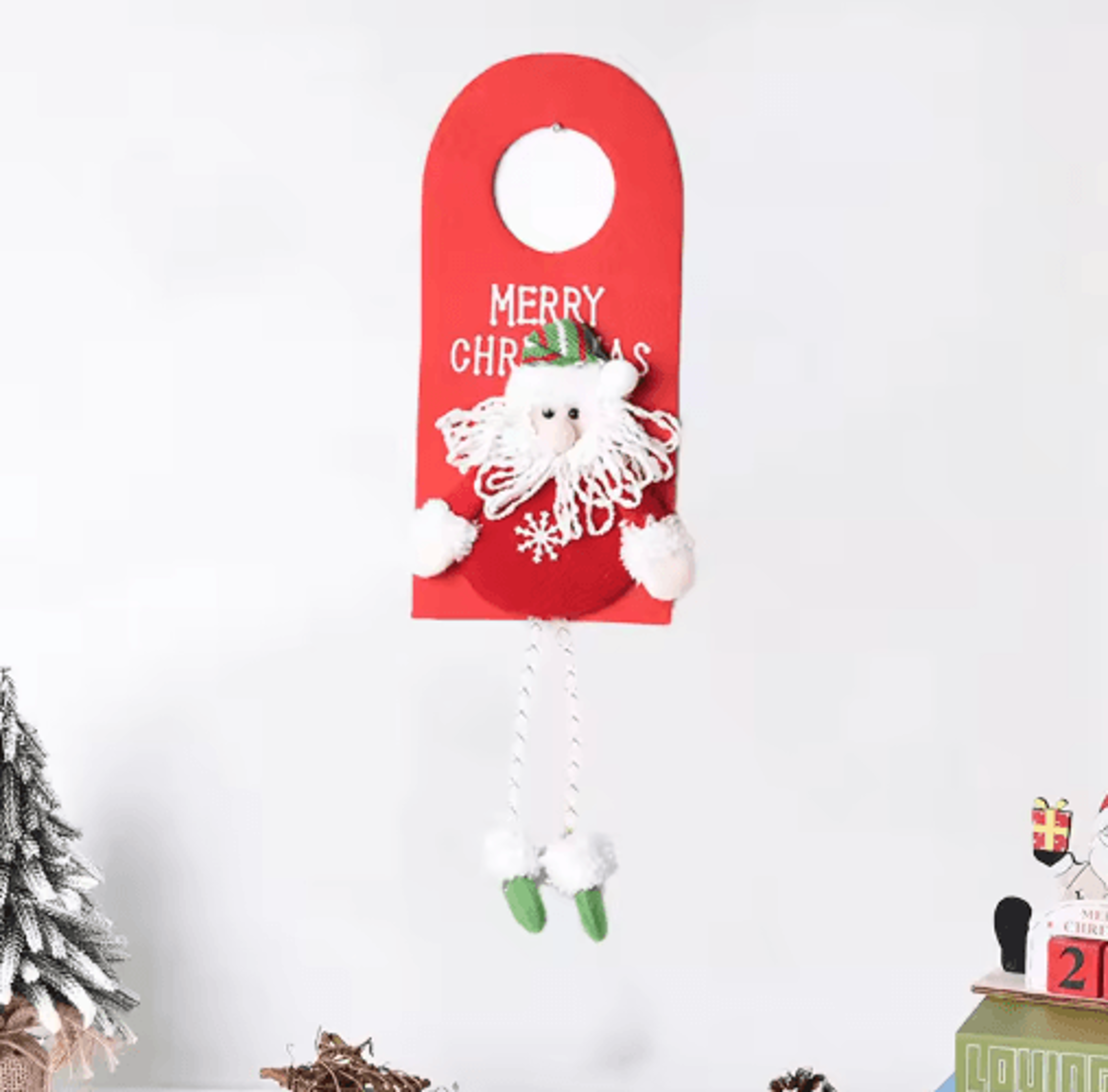 Festive Character Christmas Tree Ornaments  Santa Elk  Snowman Holiday Hanging Pendant 3