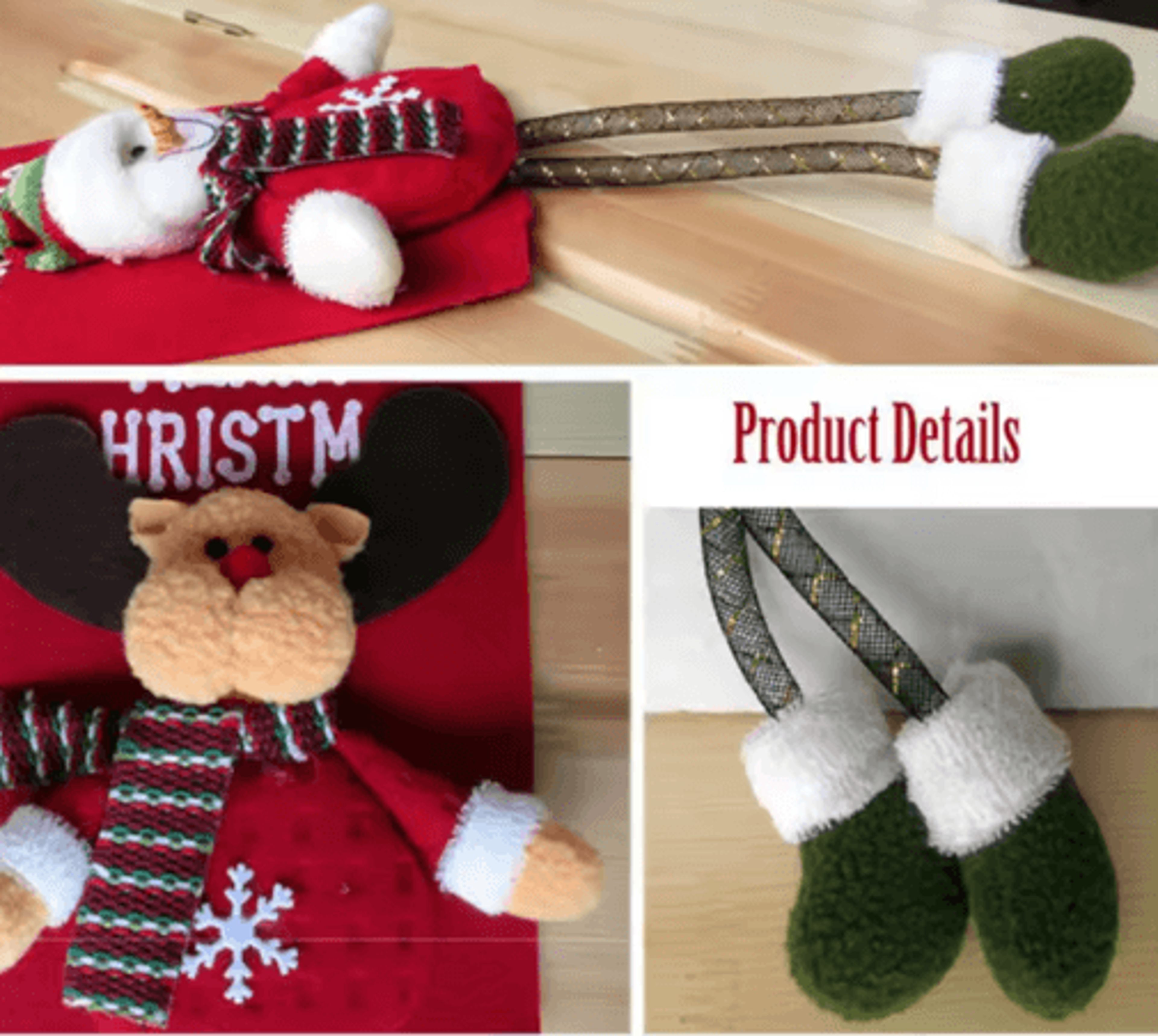 Festive Character Christmas Tree Ornaments  Santa Elk  Snowman Holiday Hanging Pendant 7