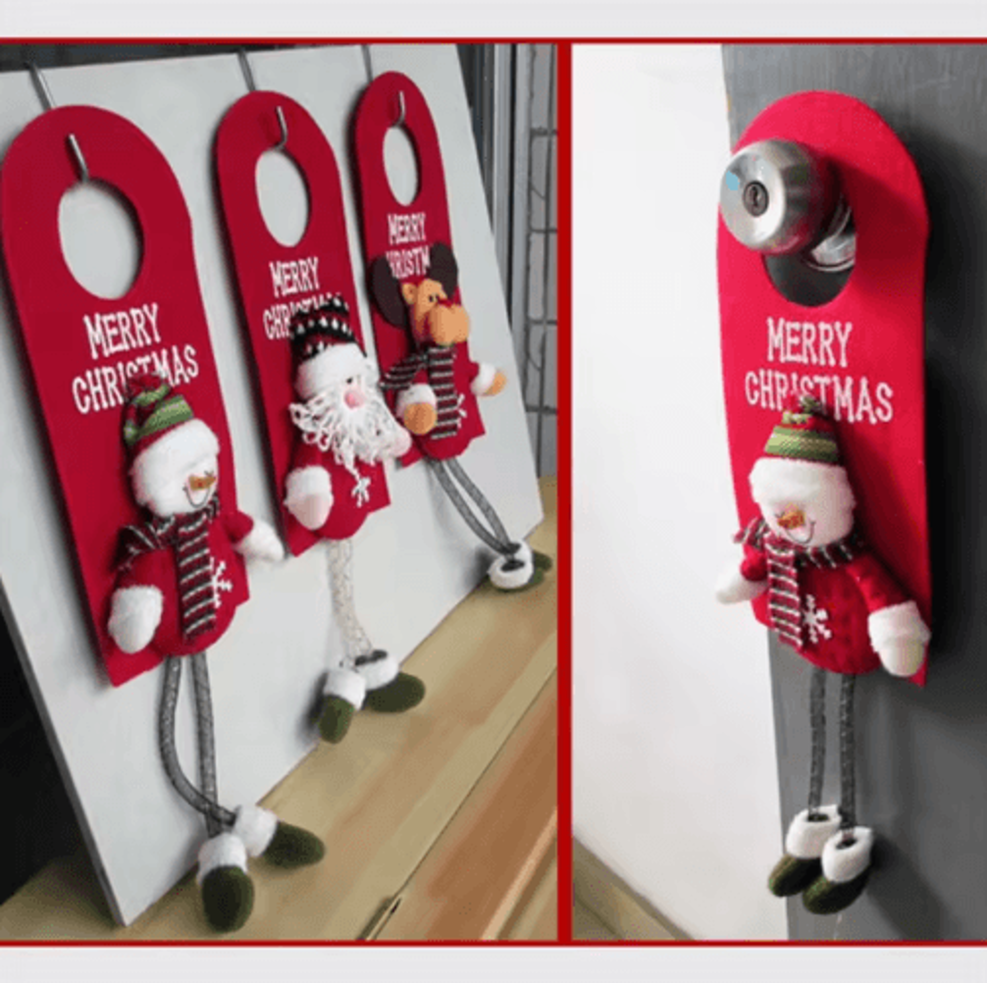 Festive Character Christmas Tree Ornaments  Santa Elk  Snowman Holiday Hanging Pendant 0