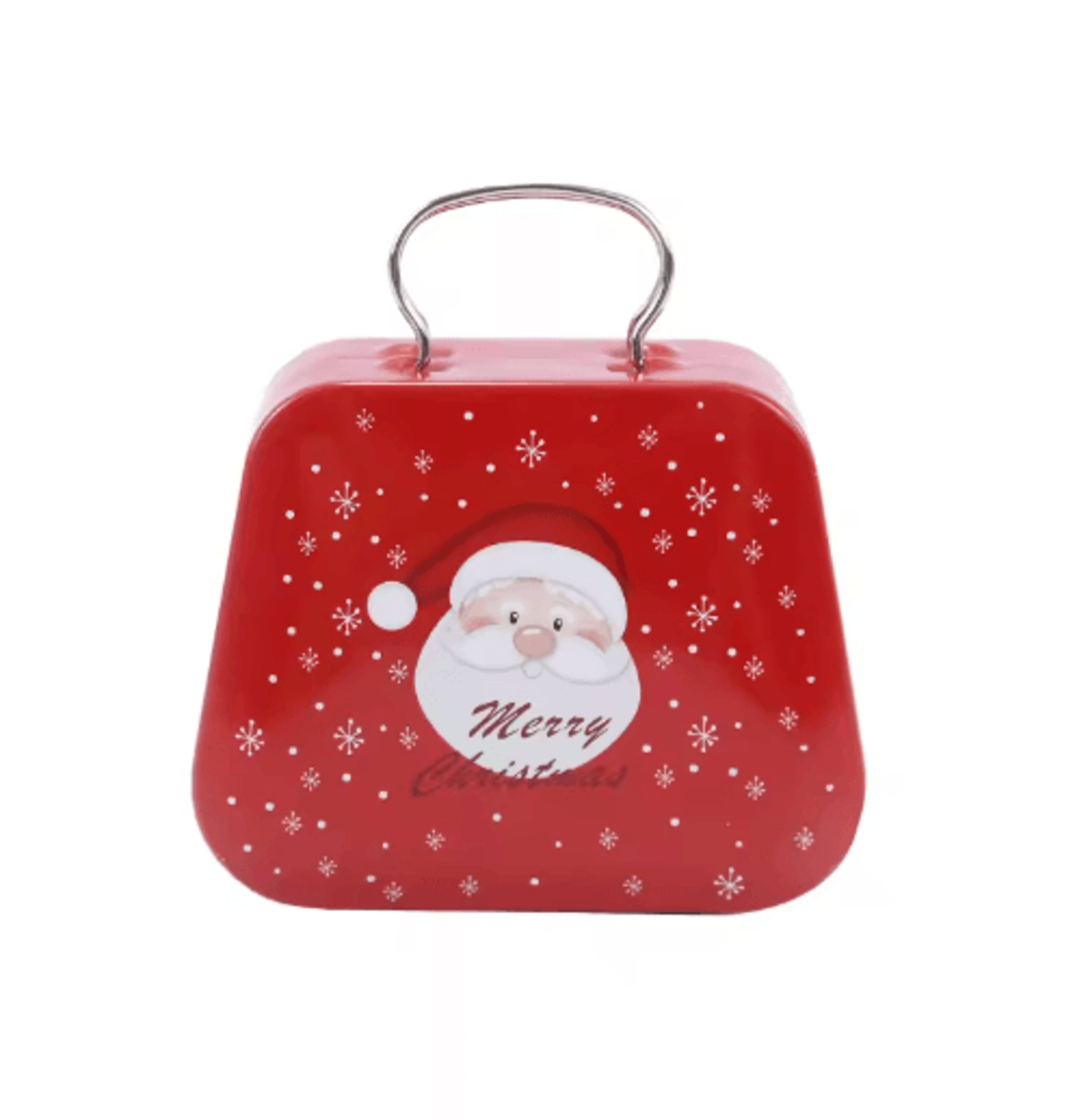 Festive Christmas Tin Handbag Gift Box Reusable Candy  Cookie Treat Container 7