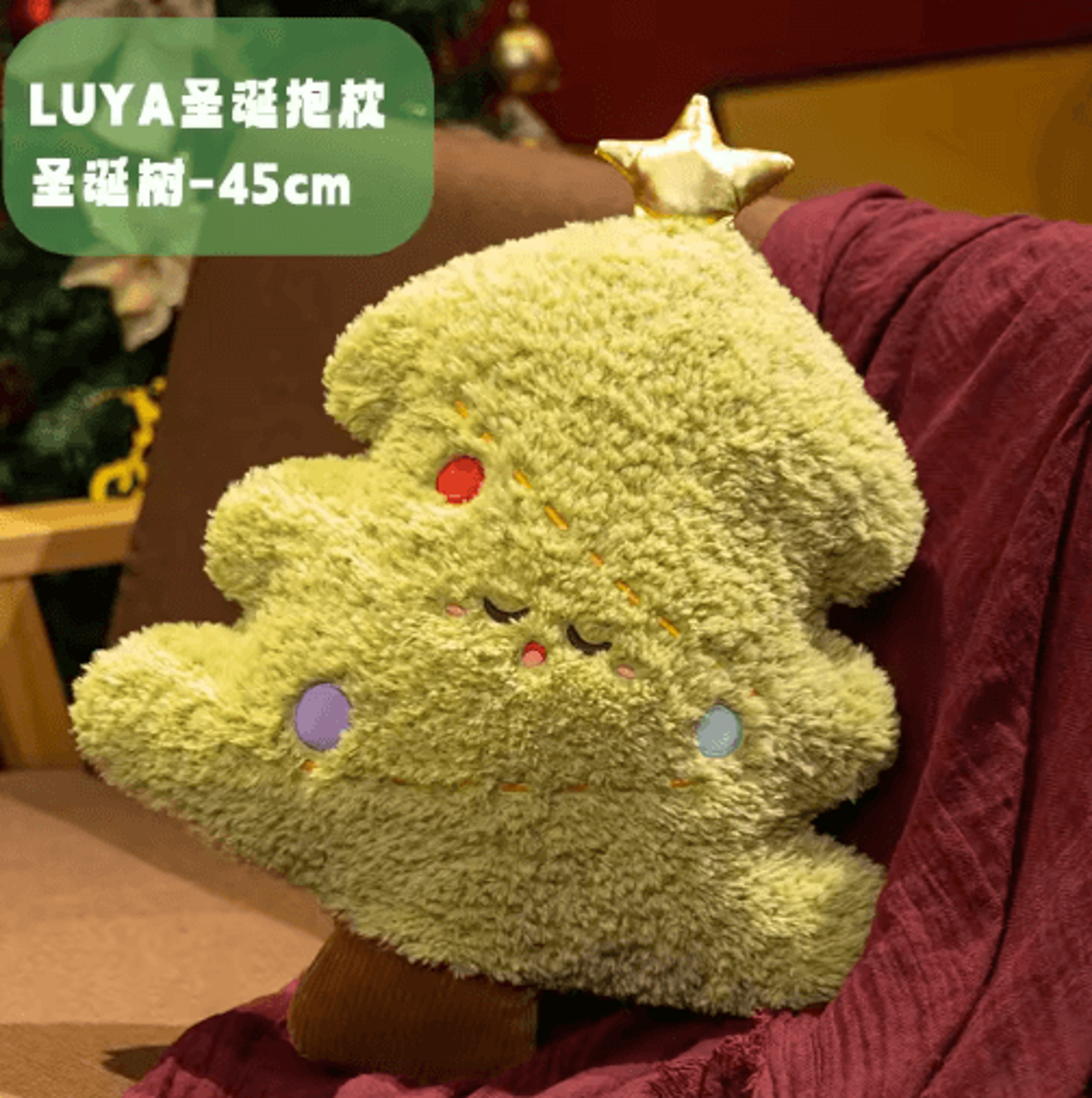 Cute Christmas Plush Pillow  Santa  Elk Soft Decorative Doll 2