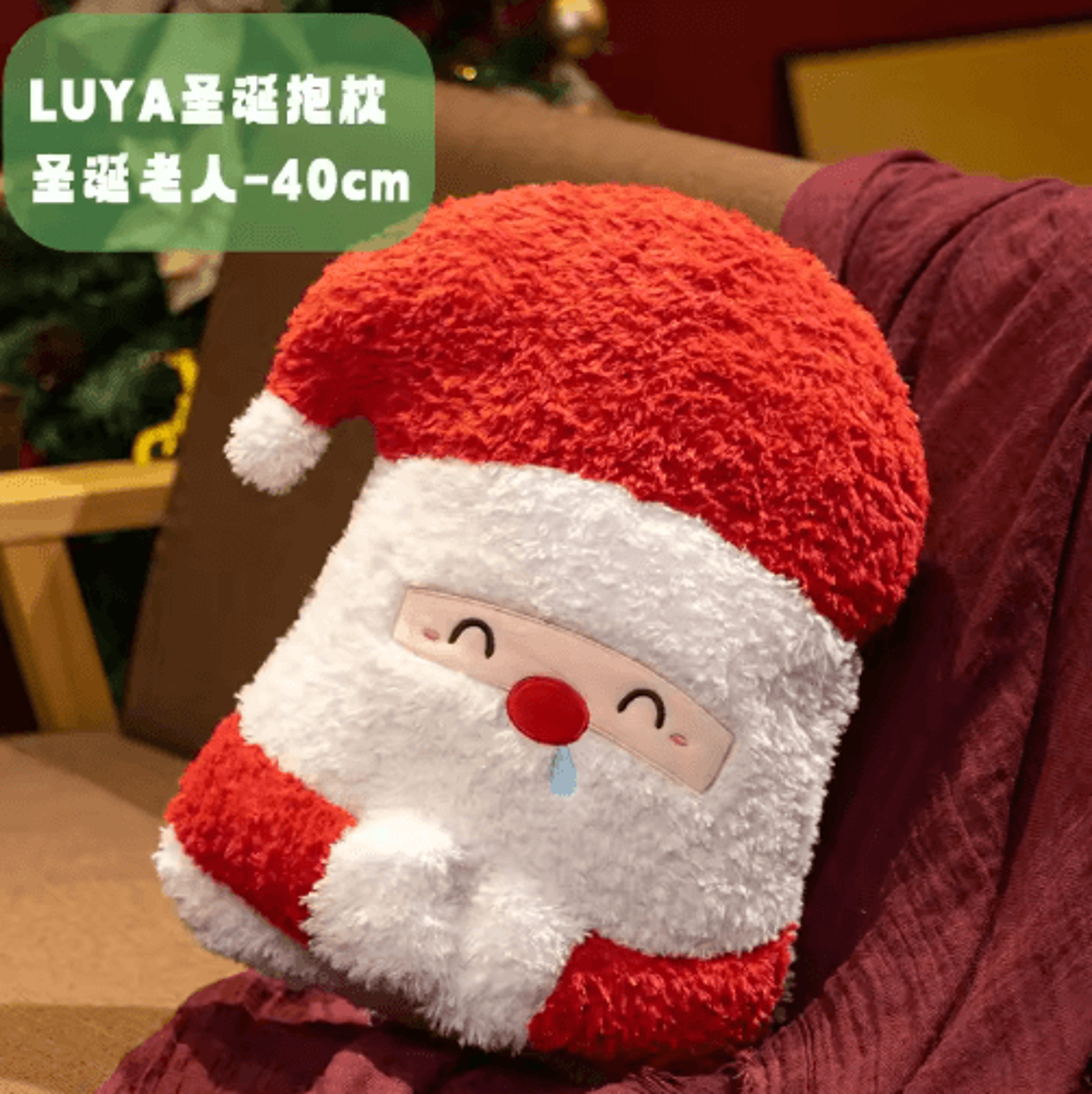 Cute Christmas Plush Pillow  Santa  Elk Soft Decorative Doll 3