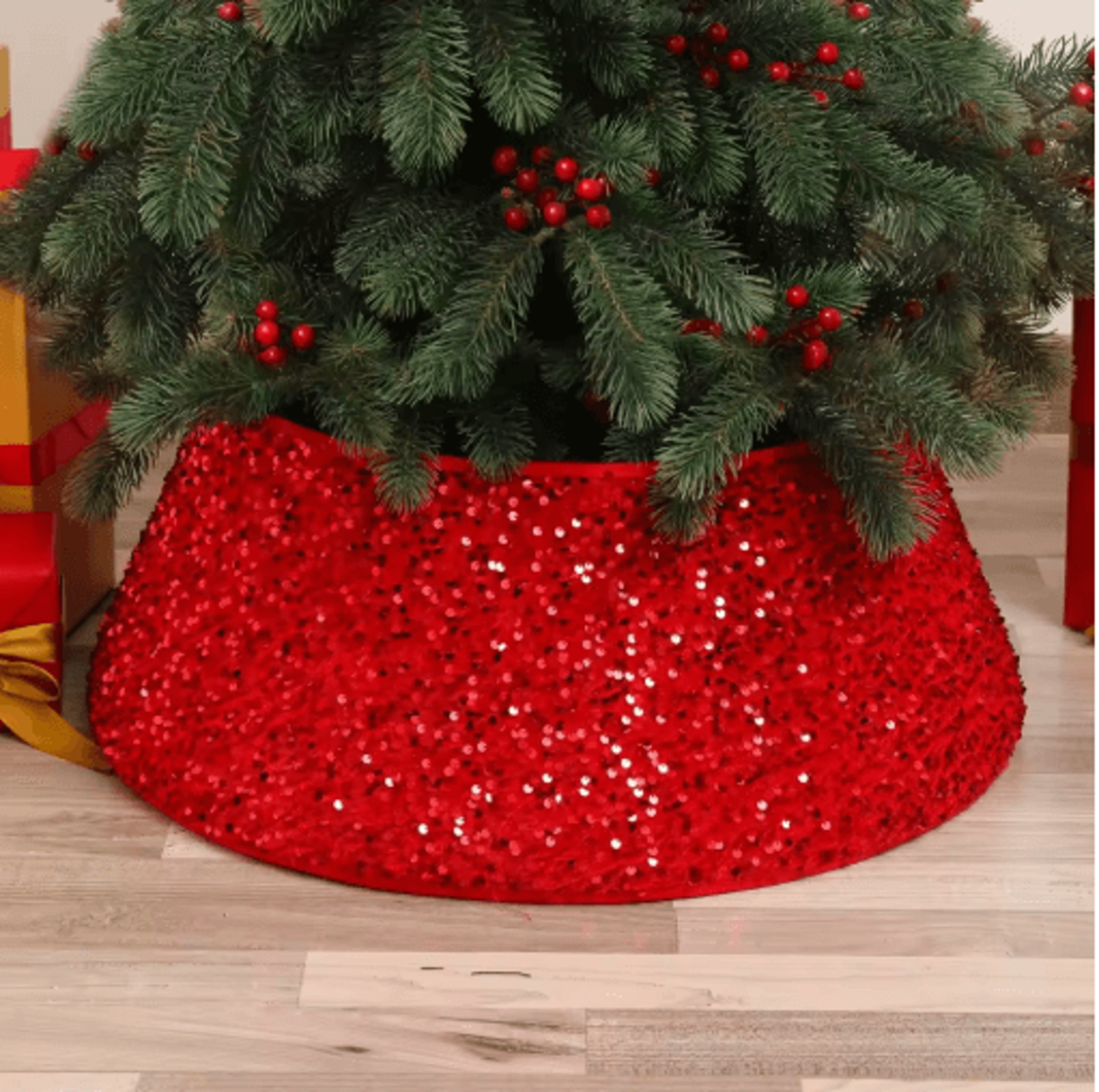 Festive Christmas Tree Skirt  Decorative Base Cover For Artificial Trees 3