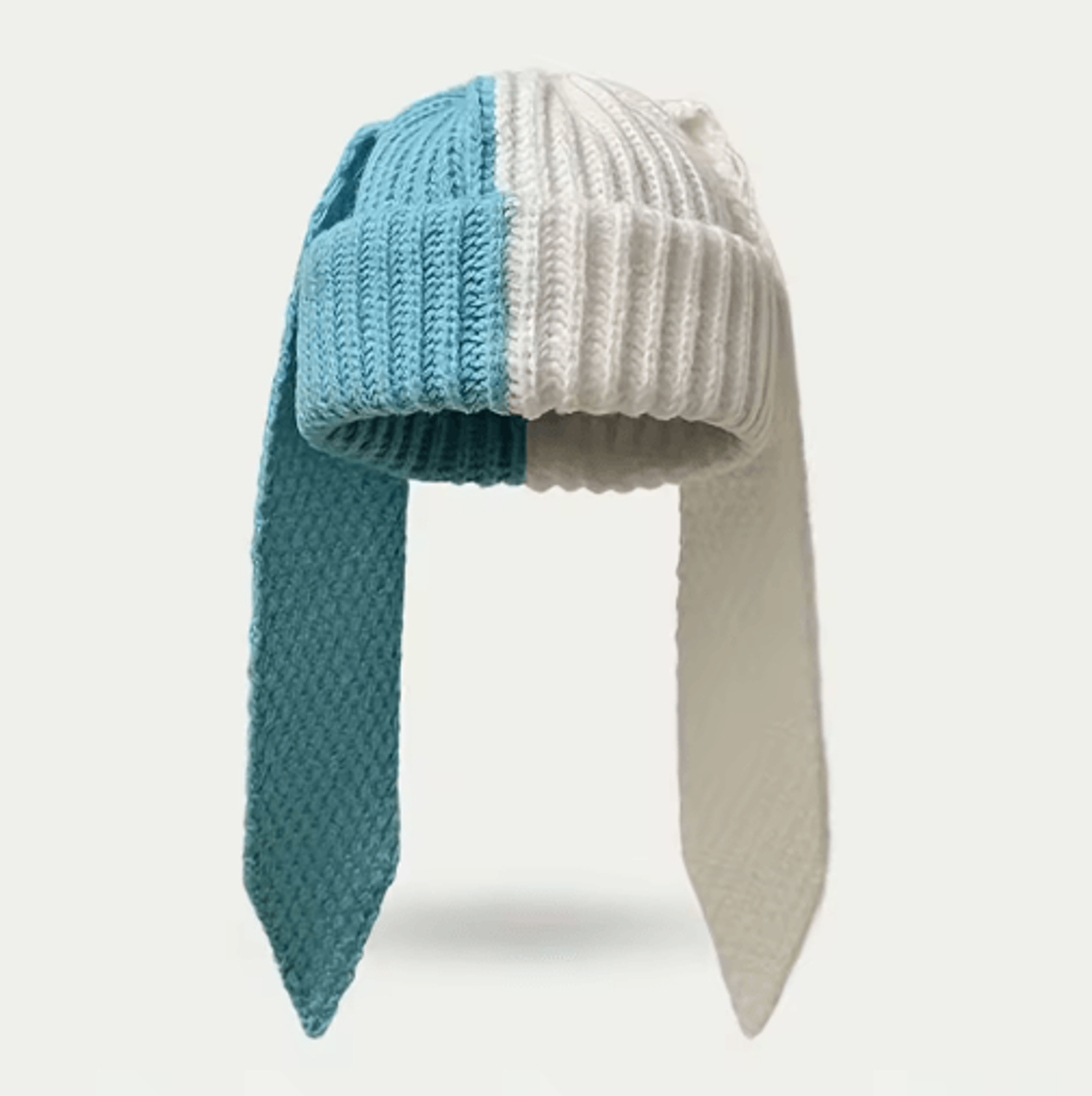 Cute Rabbit Ear Winter Hat Plush Bunny Ear Warm Hat For Women 8