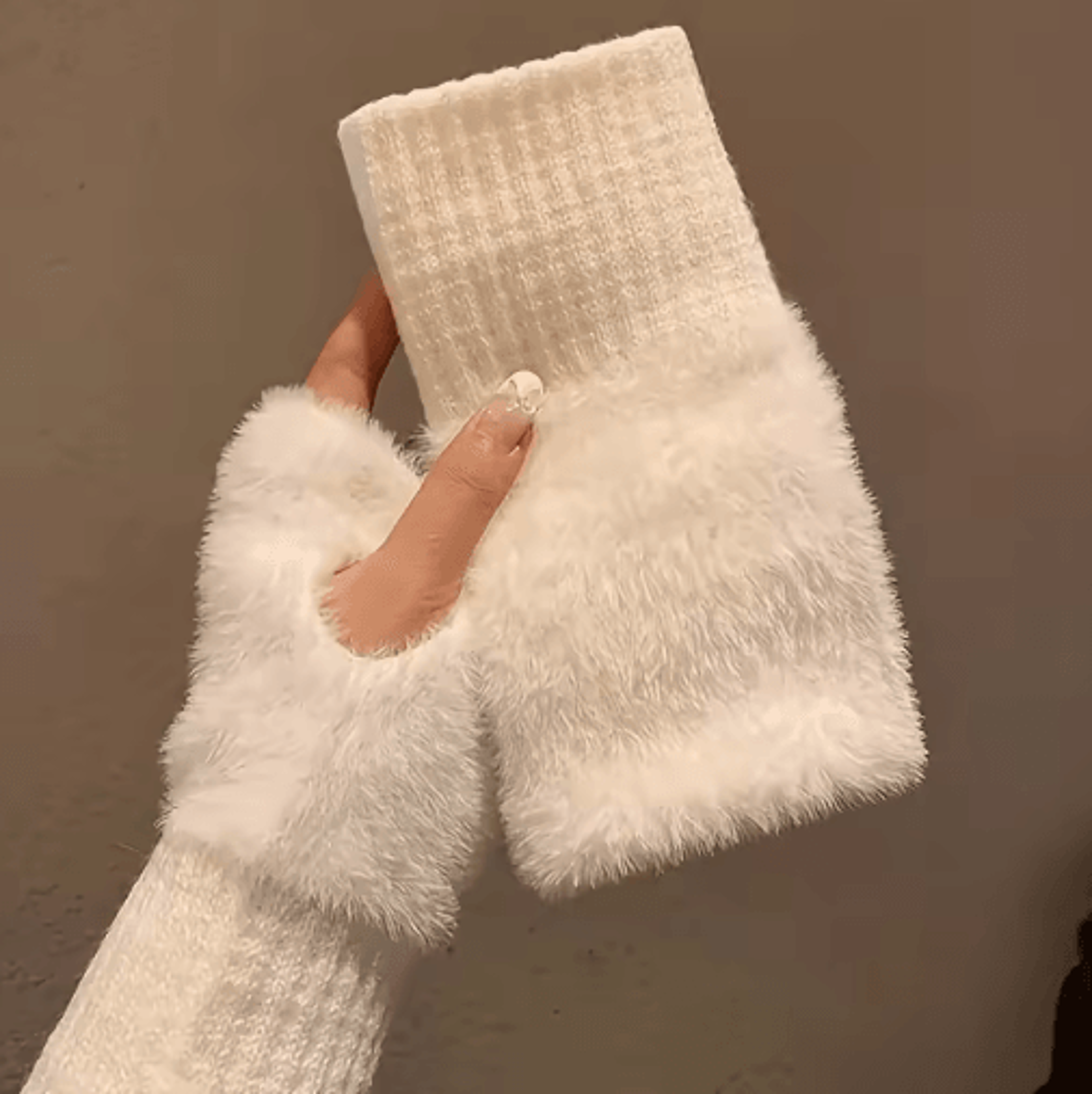 CozyLuxe Fingerless Winter Gloves  Soft Plush Knitted Gloves For Women 8