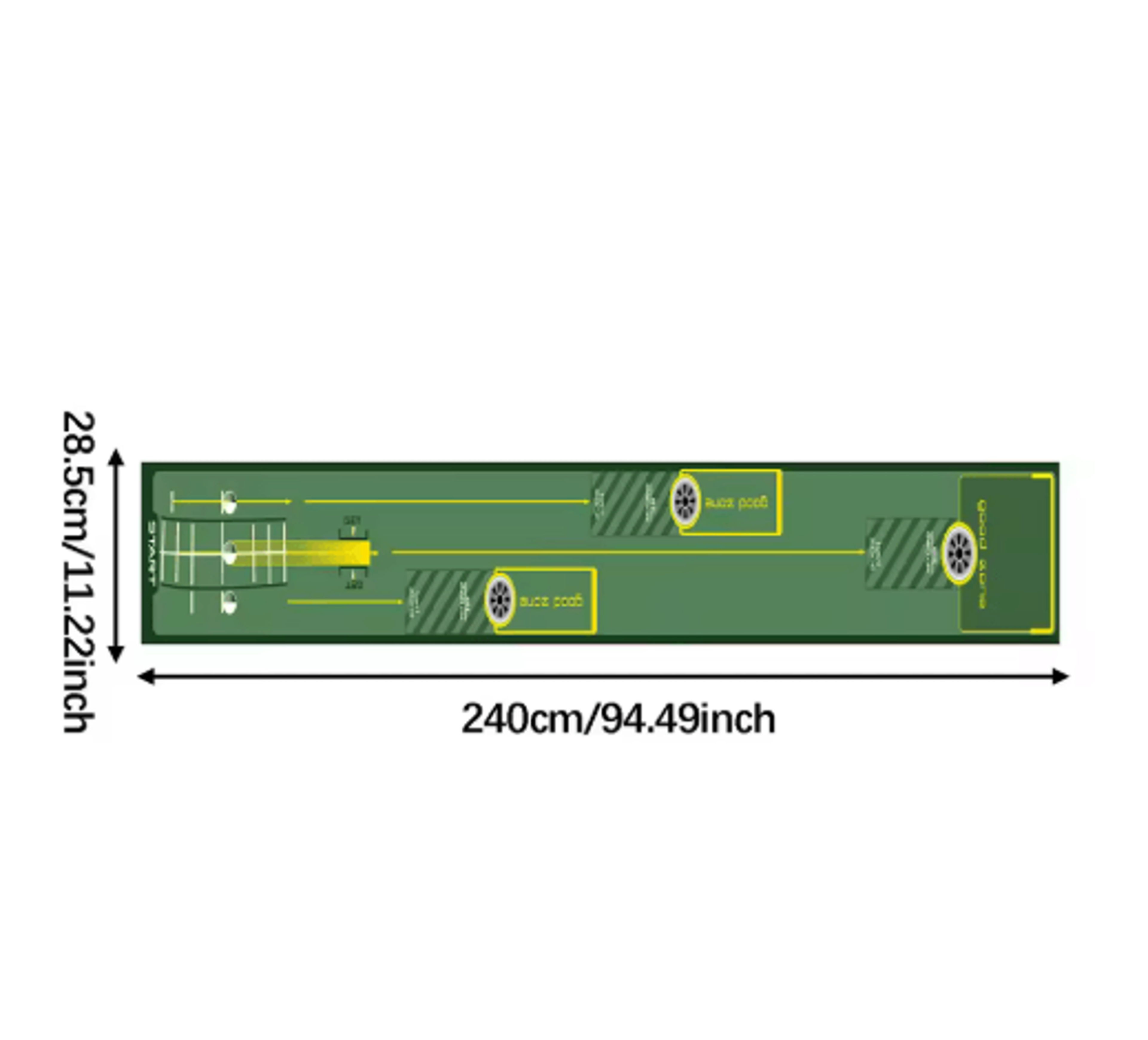 FlexPutt Foldable Golf Putting Mat  Portable Golf Putting Practice Mat For Home Training 2