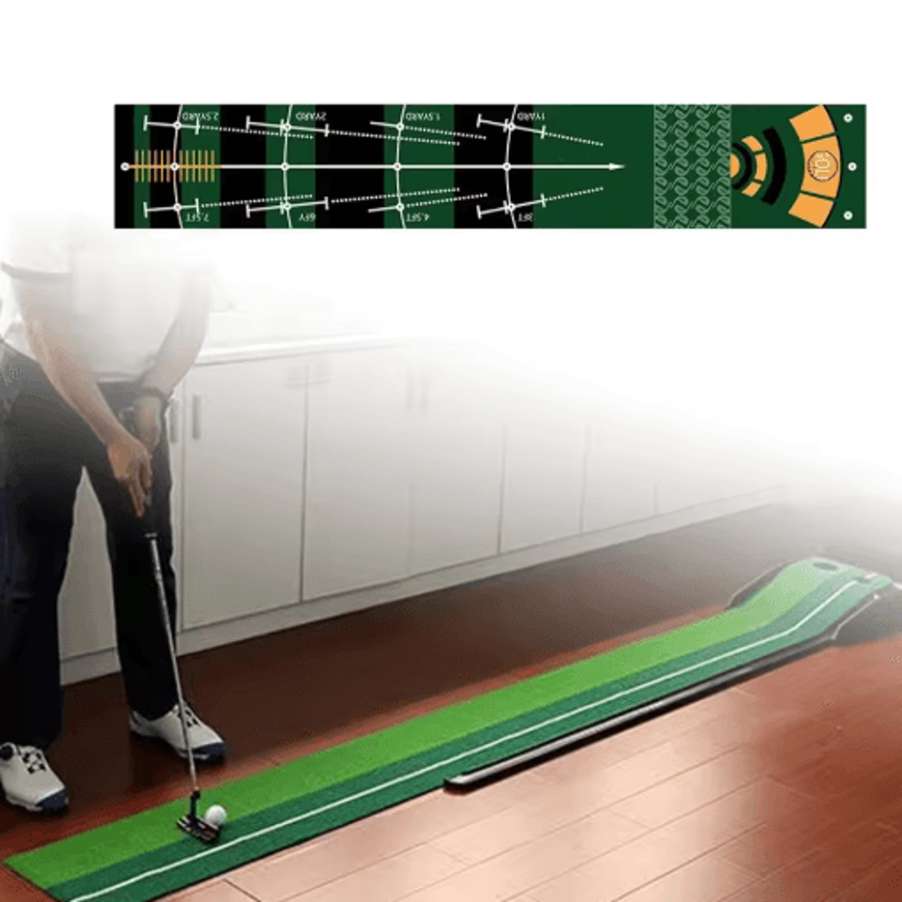 FlexPutt Foldable Golf Putting Mat  Portable Golf Putting Practice Mat For Home Training 17