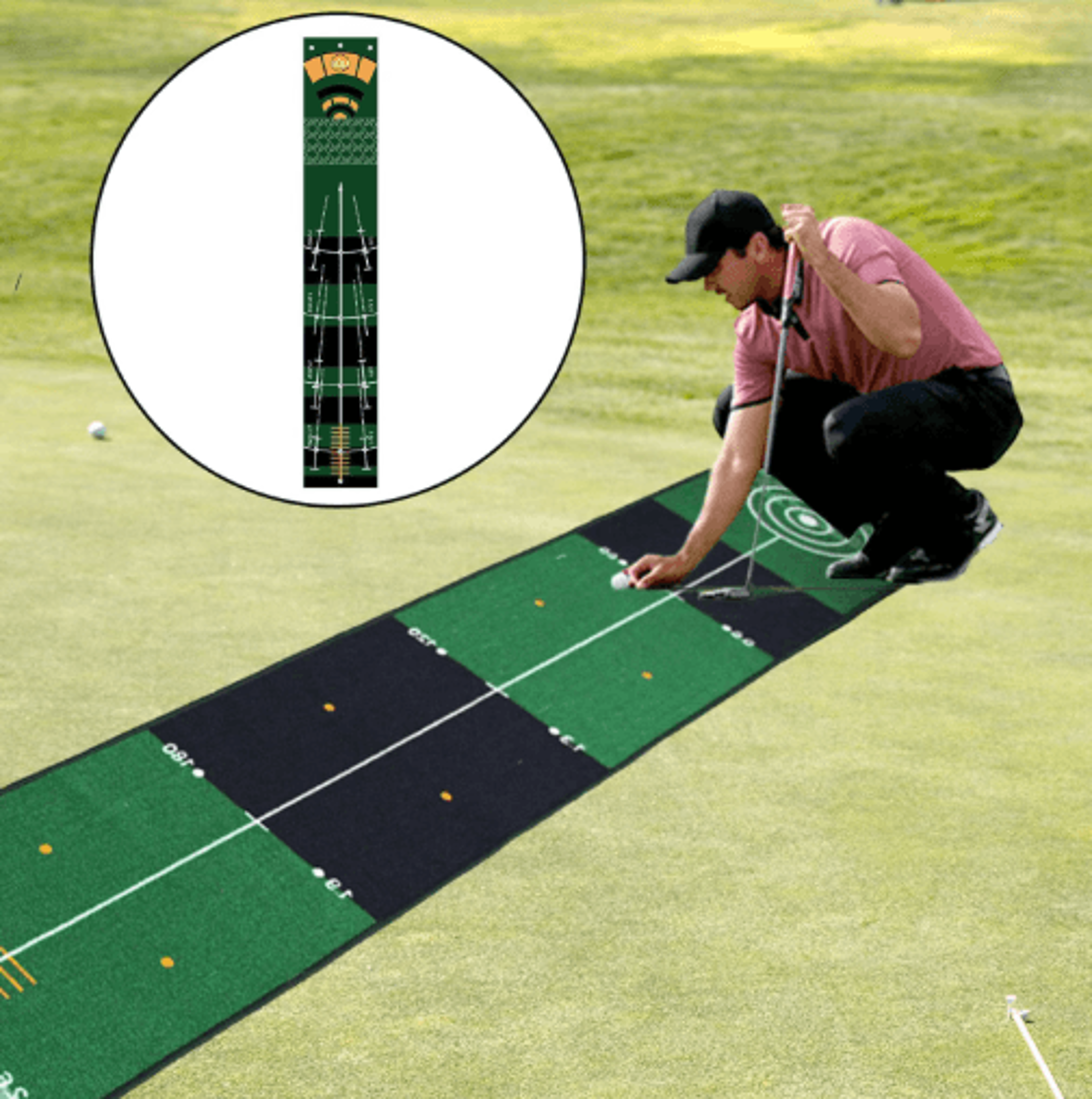 PrecisionPutt Golf Putting Mat  Portable Golf Putting Trainer For Home  Outdoor Practice 14