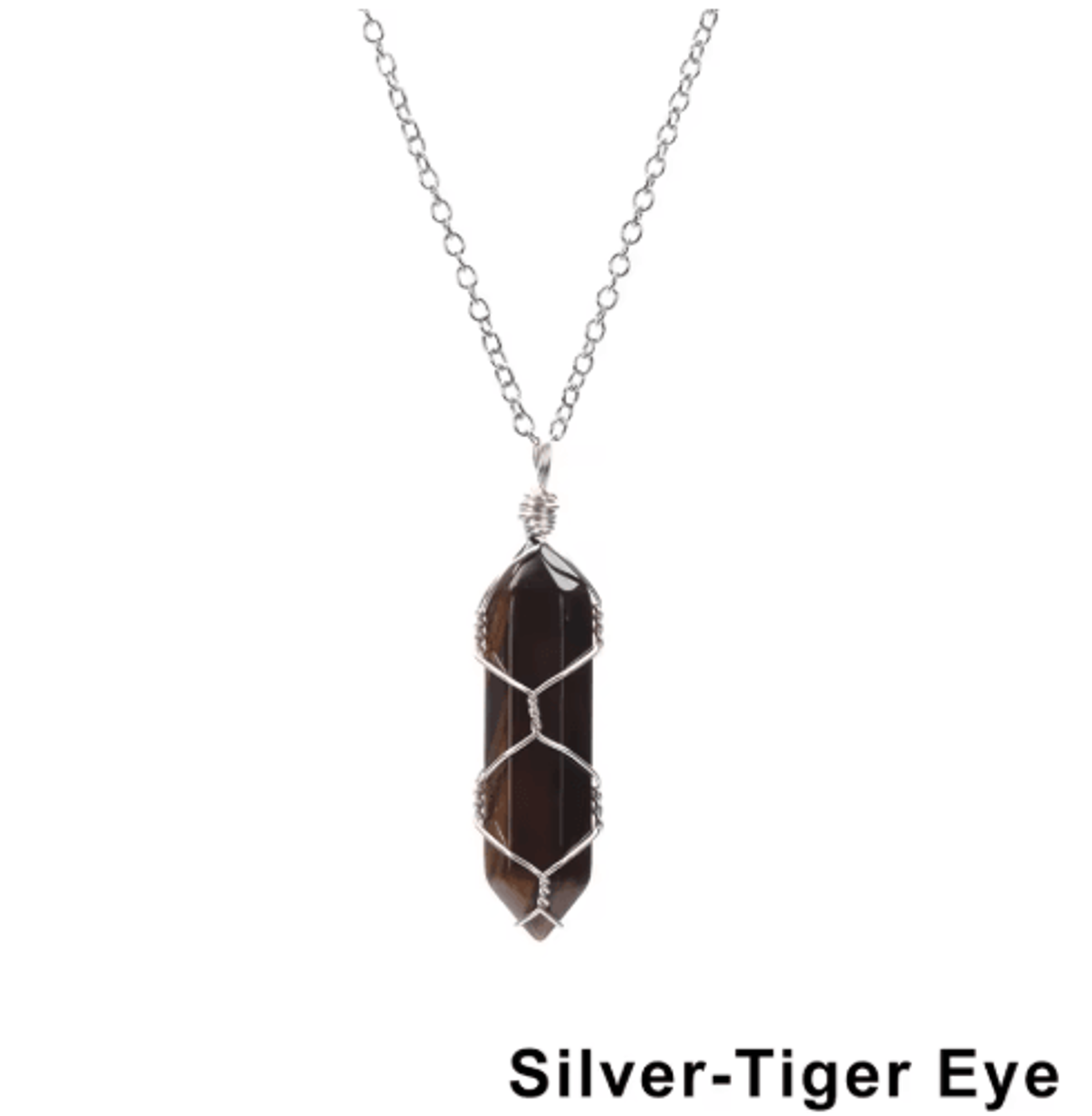 AmoraGem Amethyst Crystal Necklace  Elegant Wire Wrapped Crystal Pendant Hexagonal Stone 3
