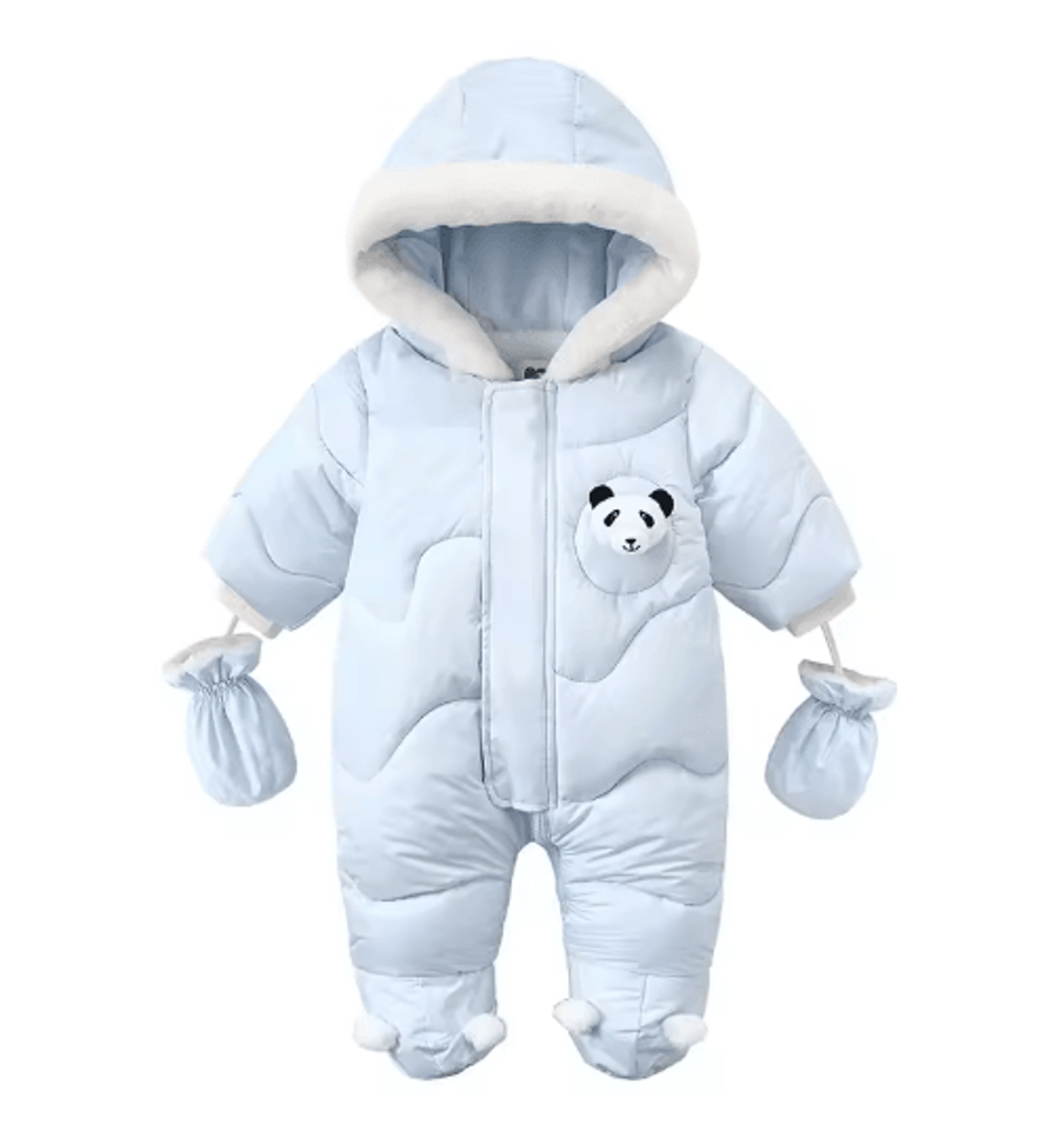 Korean Style Bear Baby Winter Romper  Fleece Hooded Snowsuit For Infants  Toddlers 2
