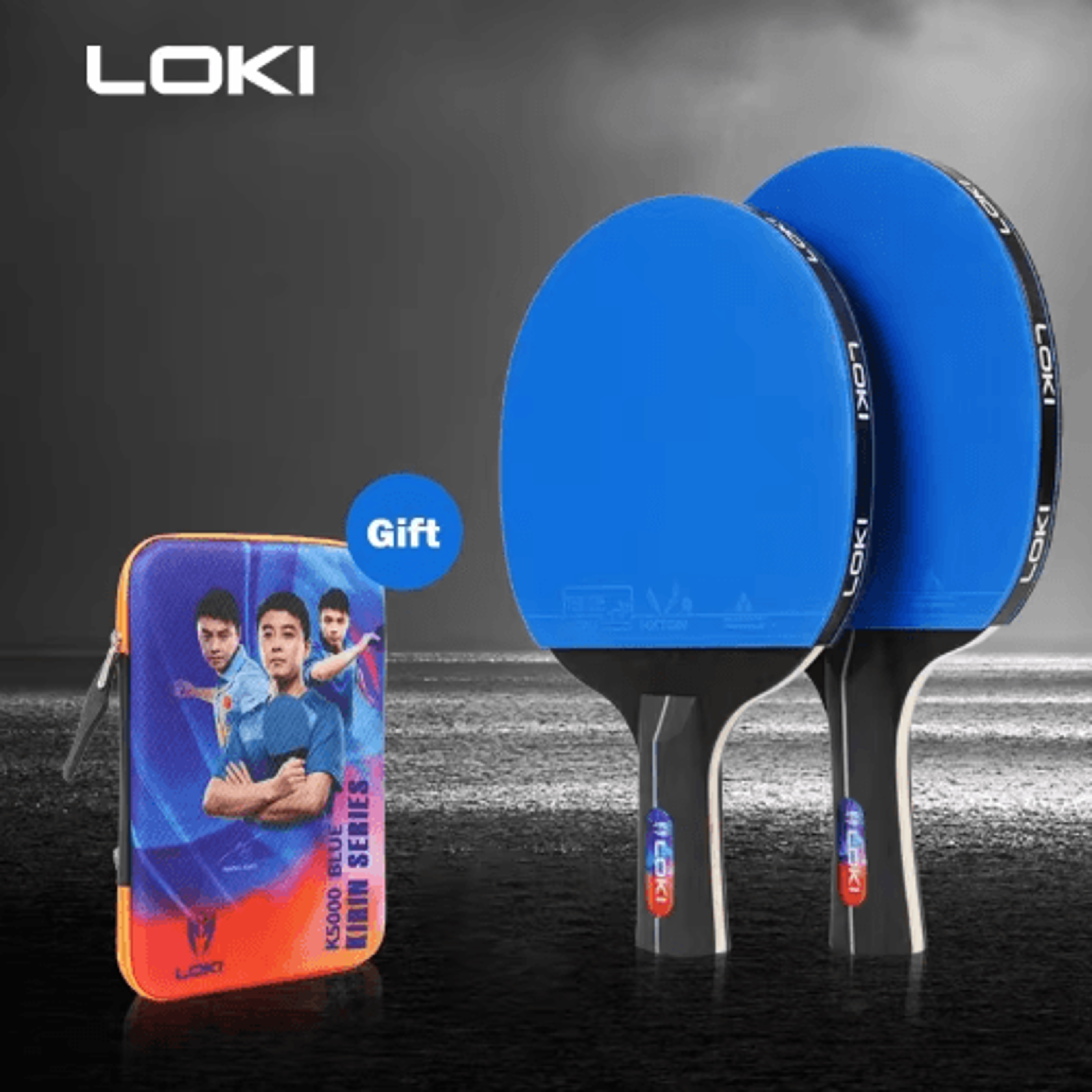 LOKI K5000 Table Tennis Racket Set  2pcs Ping Pong Paddles With HighPerformance Rubber 4