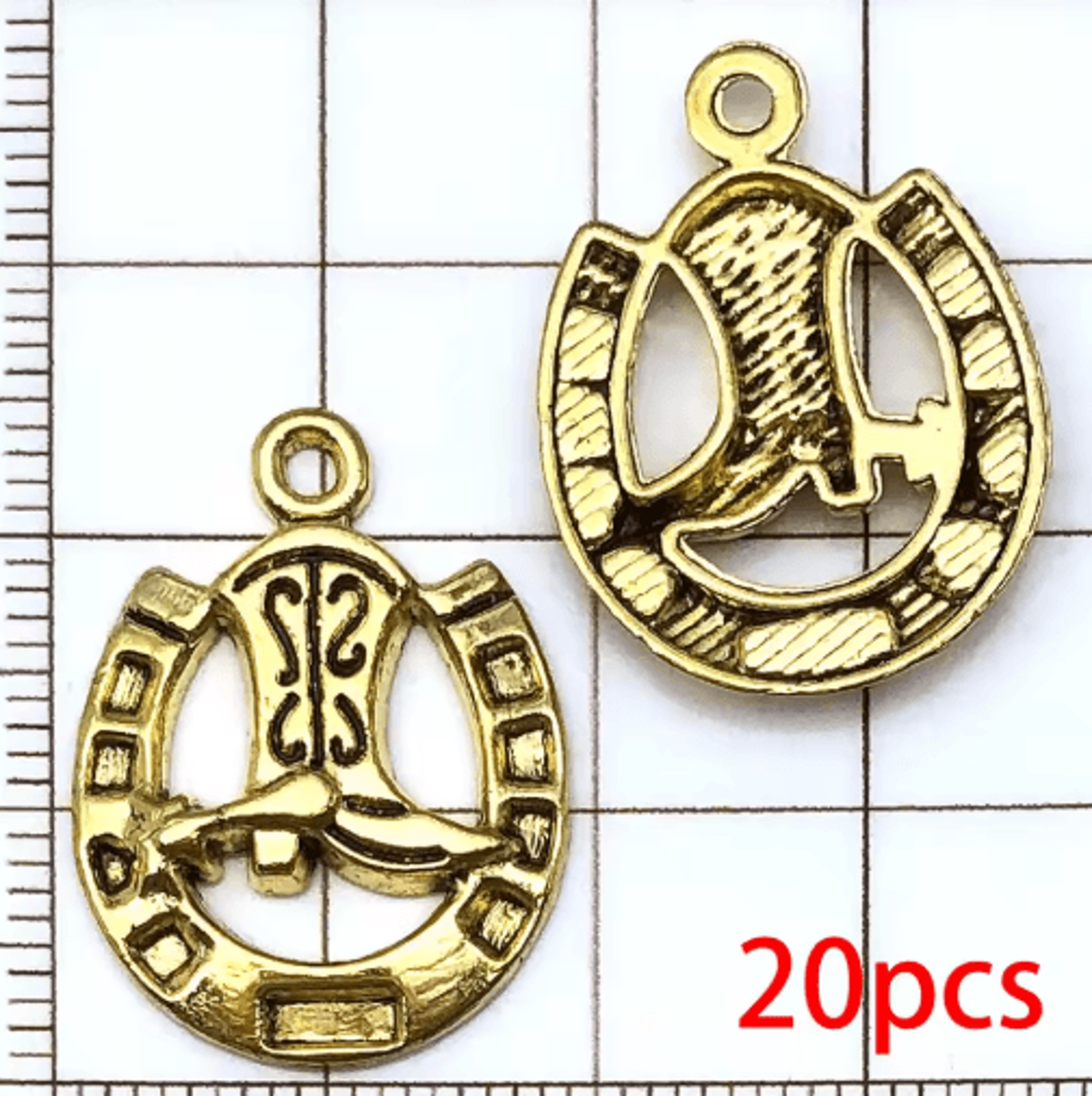20pcs Western Cowboy Charms Set  Horseshoe Cactus Hat  Boots DIY Jewelry Pendants 5