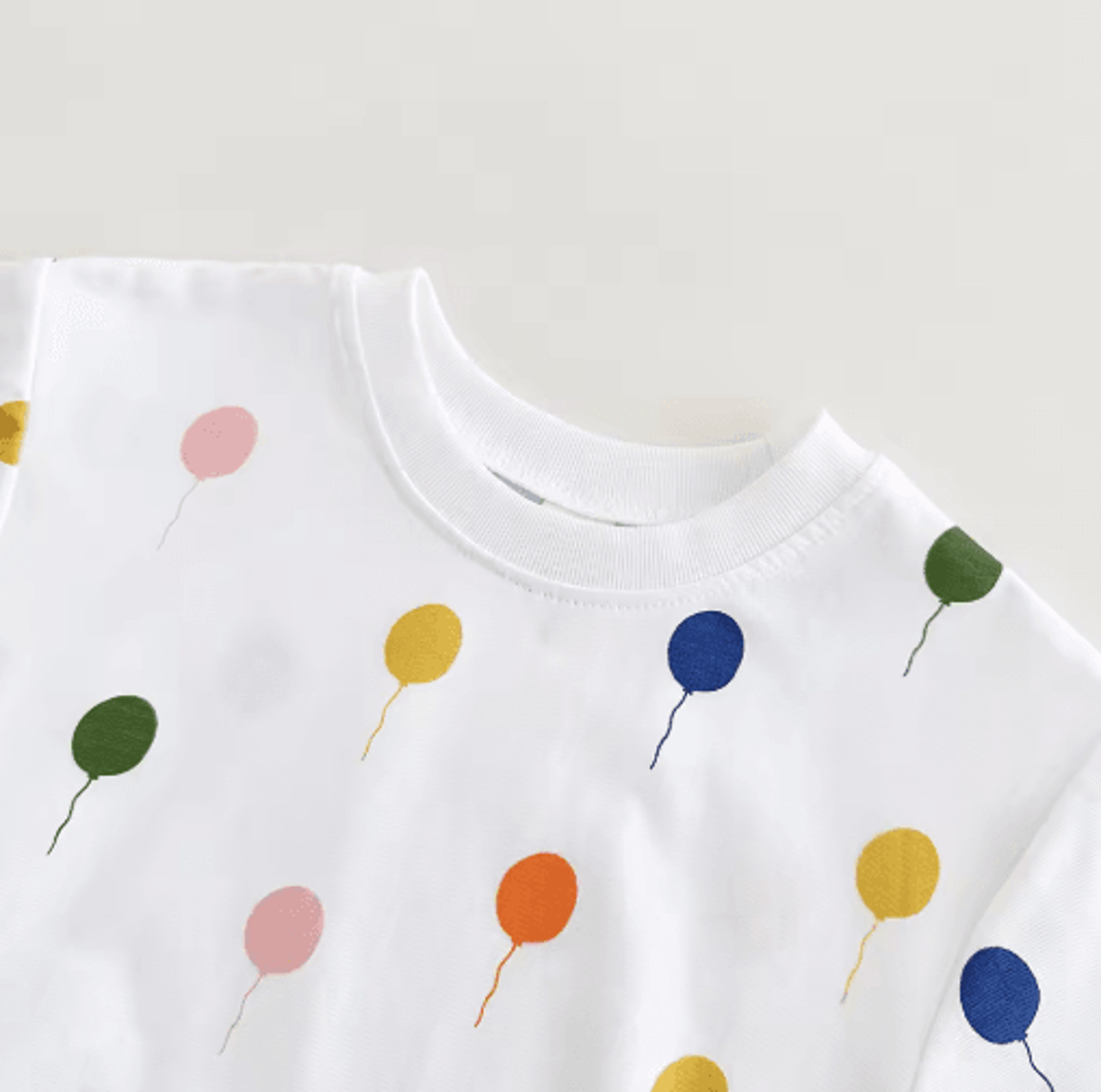 Balloon Print Baby Summer Romper  Soft Cotton Infant Bodysuit 3