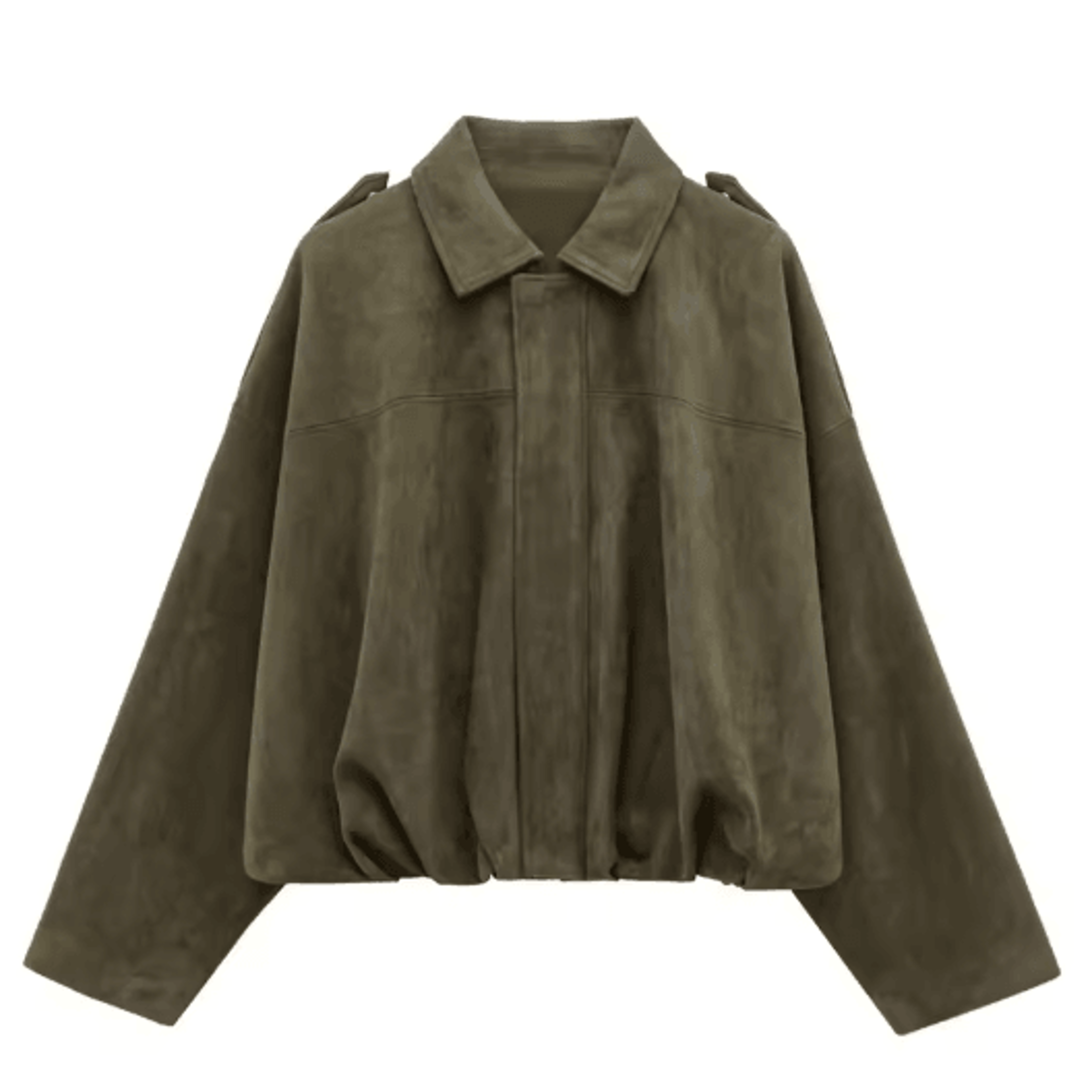 Womens Cropped Suede Bomber Jacket Zip Up High Street Racing Style Coat 3